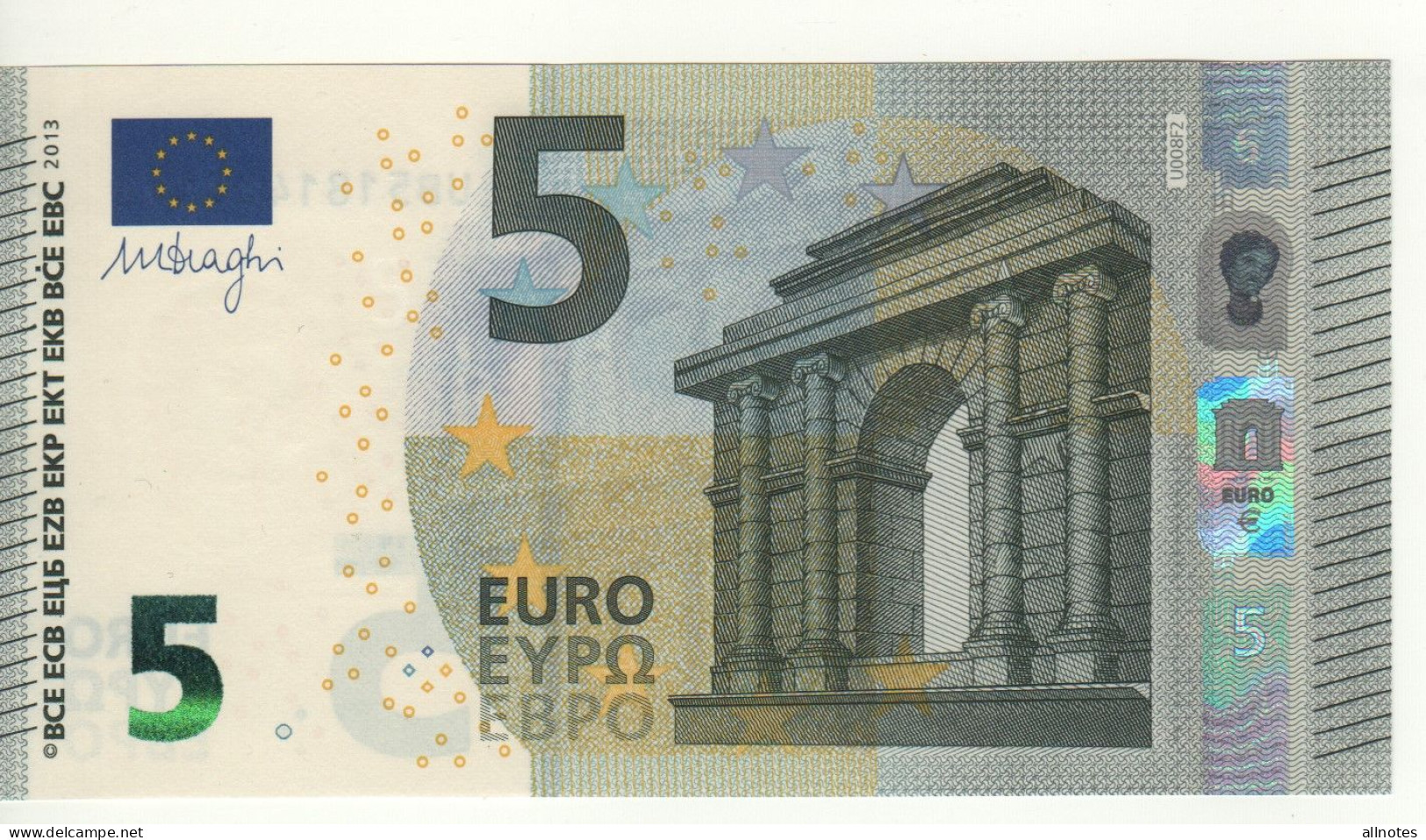 5 EURO  "France"    DRAGHI   U 008 F2   UB5181488237 /  FDS - UNC - 5 Euro