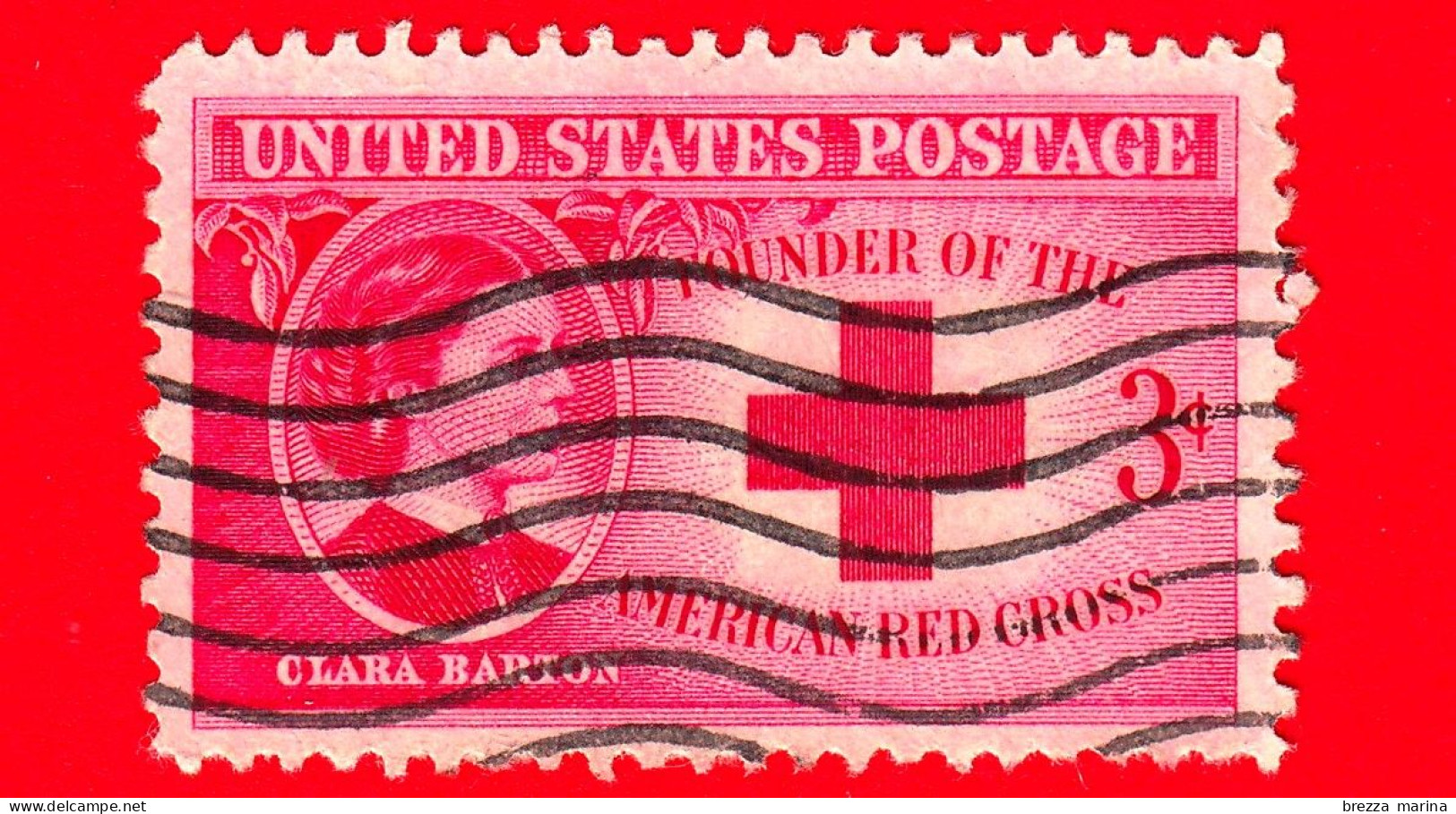 USA - STATI UNITI - Usato - 1948 - Clara Barton (1821-1912), Fondatrice Della Croce Rossa Americana - 3 - Oblitérés