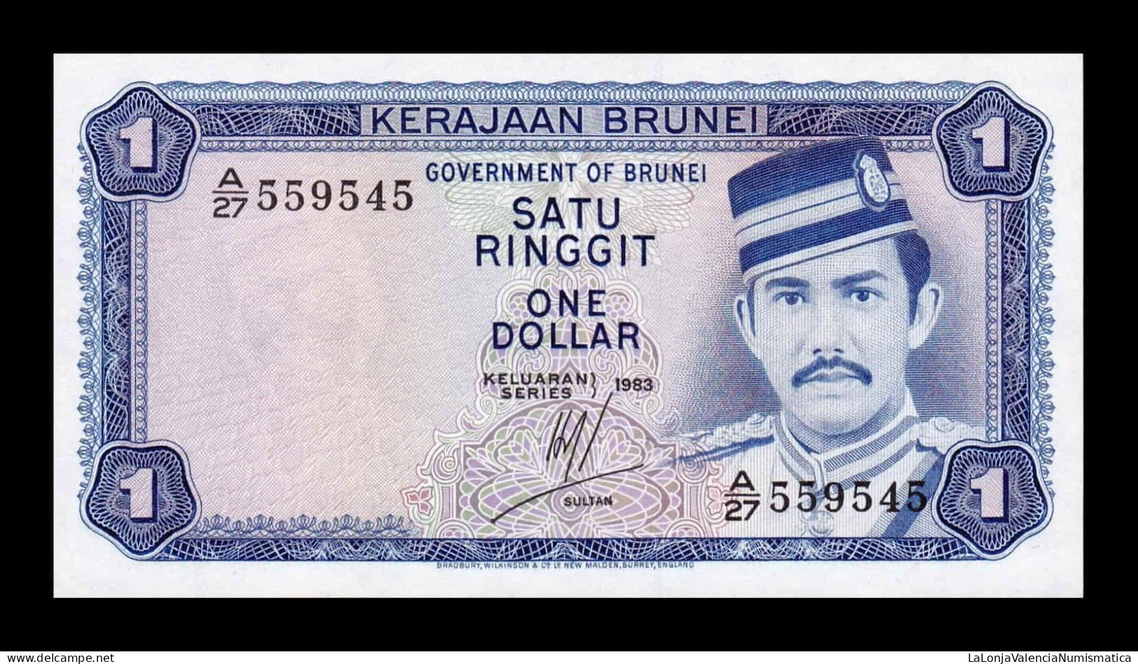 Brunei 1 Ringgit 1983 Pick 6c(1) Sc Unc - Brunei