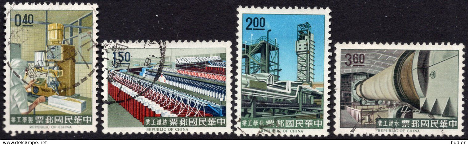 TAIWAN (= Formosa) :1964: Y.493-96 : Industrialisation.  Gestempeld / Oblitéré / Cancelled. - Gebraucht