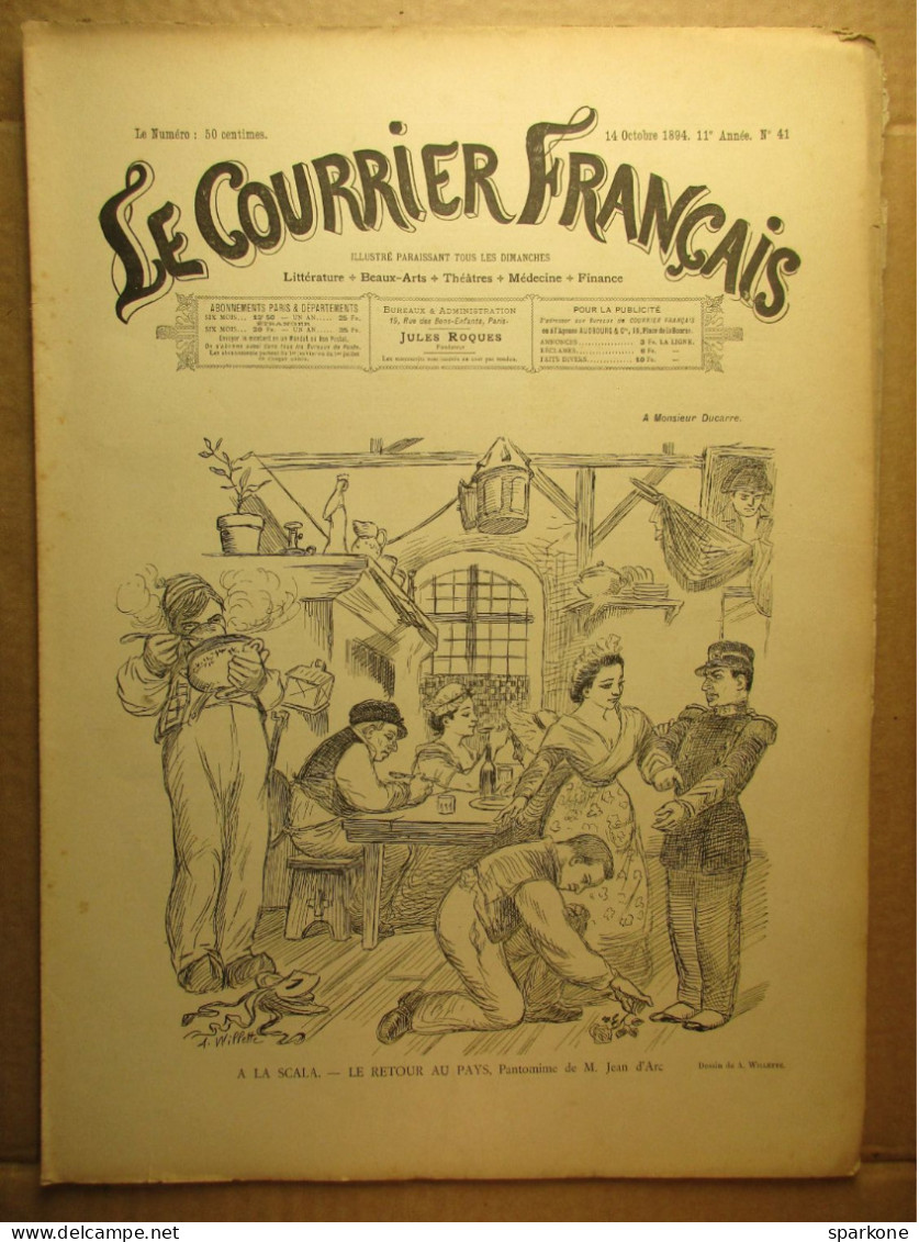 Le Courrier Français - Illustré - 14 Octobre 1894 - N° 41 - Littérature, Beaux Arts, Théatres, Médecine, Finance - Magazines - Before 1900