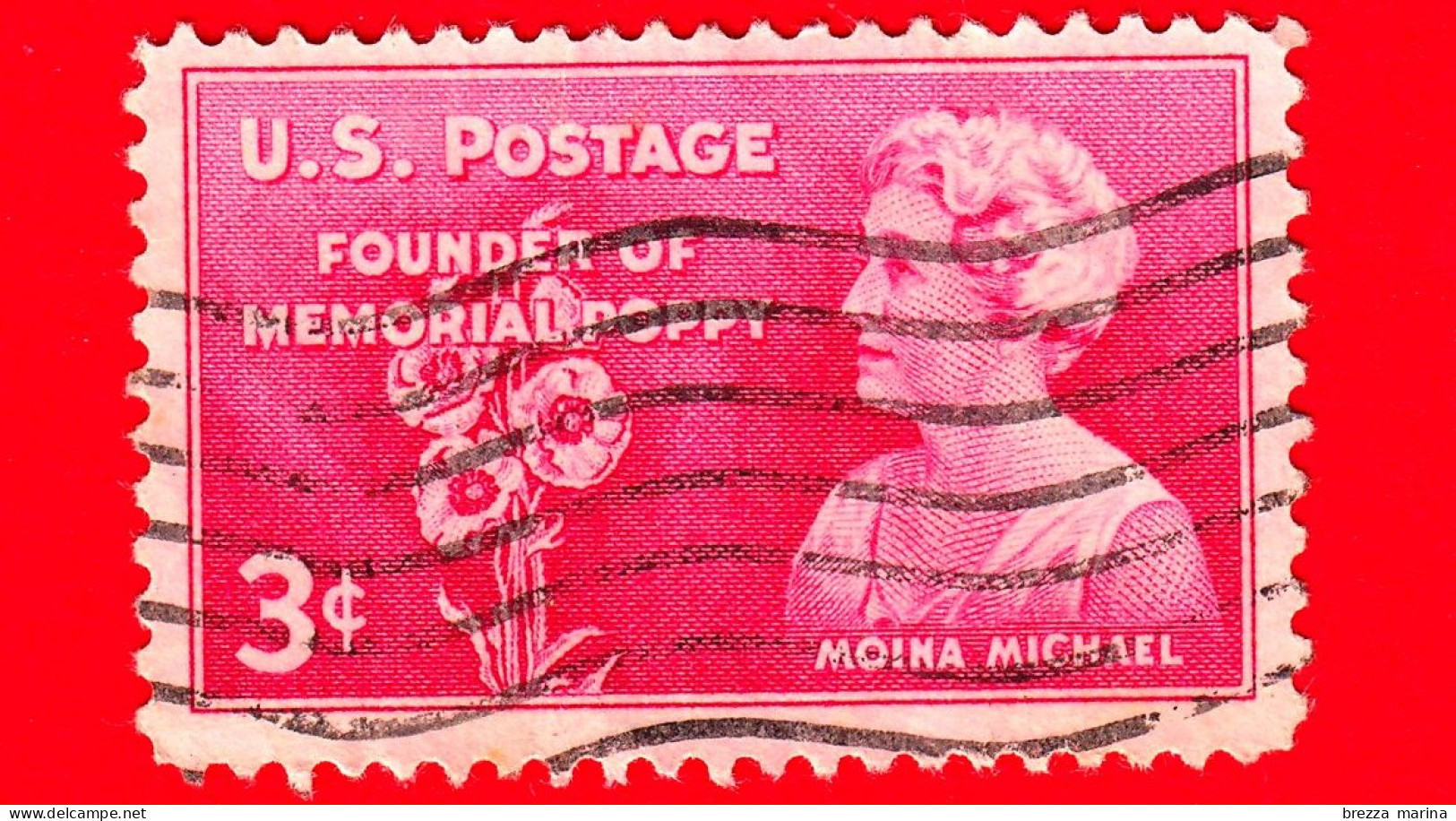 USA - STATI UNITI - Usato - 1948 - Moina Michael E La Pianta Di Papavero - 3 - Used Stamps