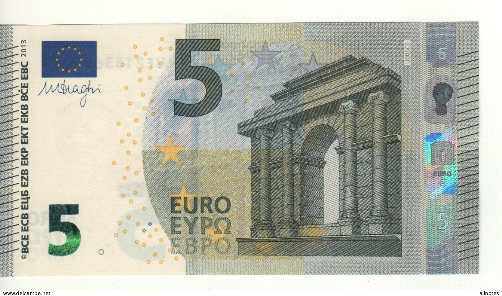 5 EURO  "France"     DRAGHI   U 006 C6    UF2153665303   /  FDS - UNC - 5 Euro