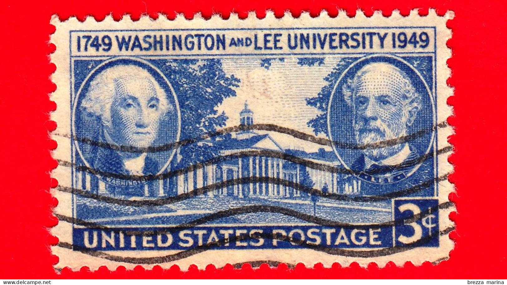 USA - STATI UNITI - Usato - 1949 - George Washington, Robert E. Lee E L'edificio Dell'Università - 3 - Gebraucht