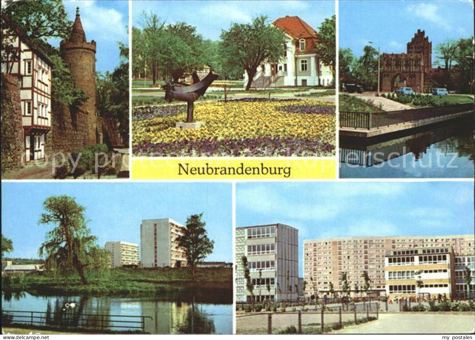 72279460 Neubrandenburg Wiekhaus Moenchenturm Stadtpark Schwanenteich  Neubrande - Neubrandenburg
