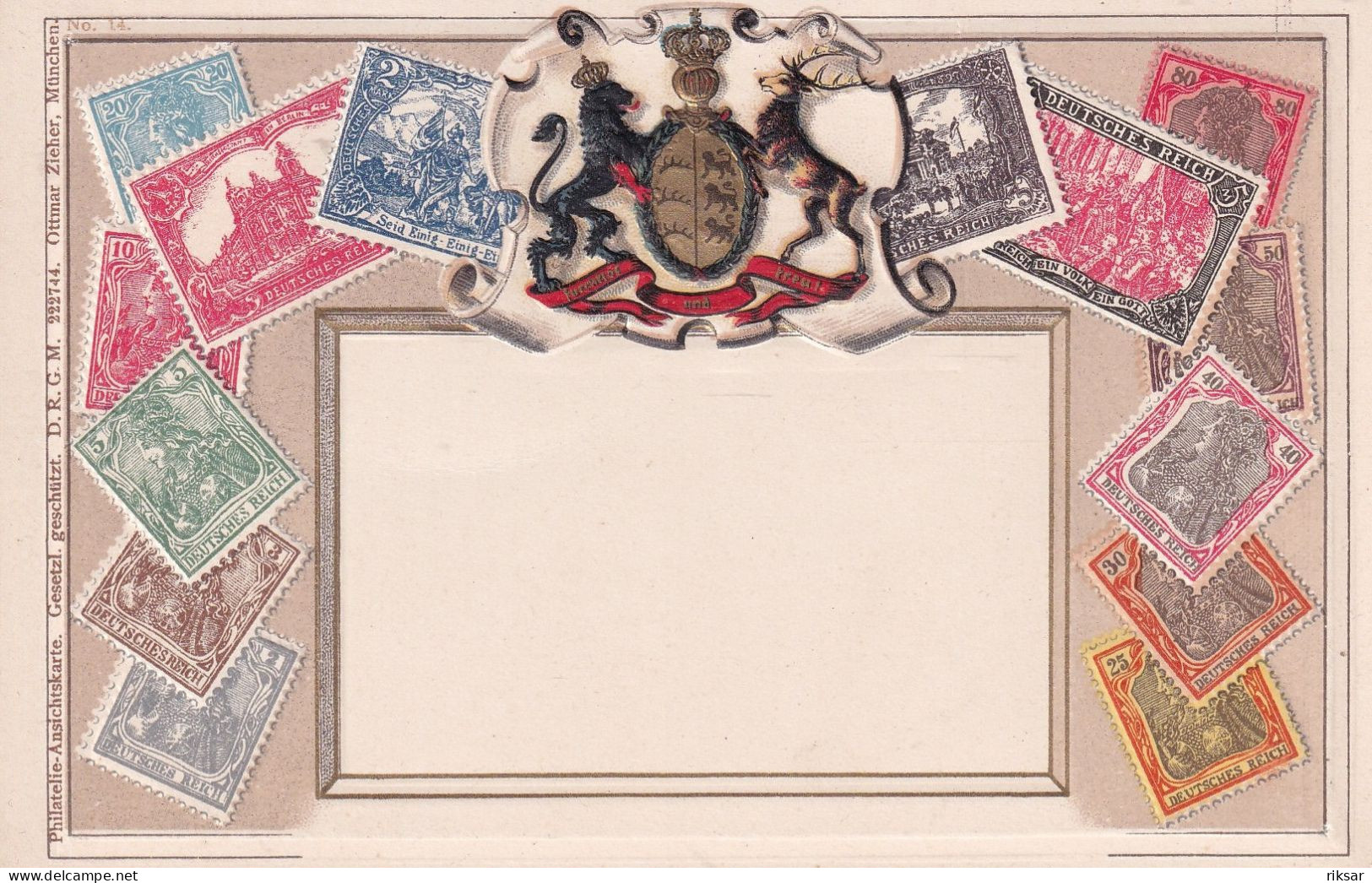 ALLEMAGNE(TIMBRE) CARTE GAUFREE - Briefmarken (Abbildungen)