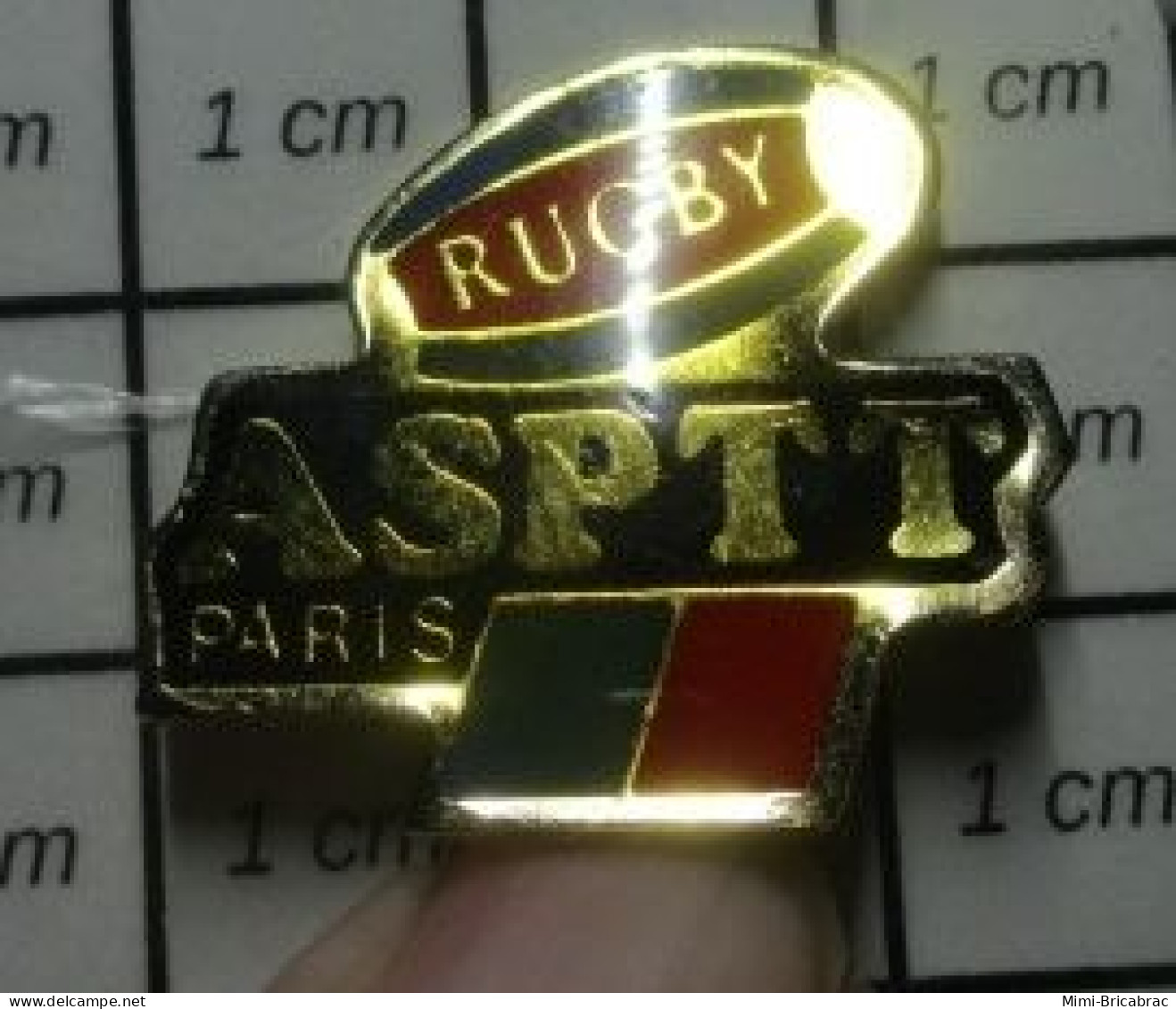 718B Pin's Pins / Beau Et Rare / SPORTS / CLUB RUGBY ASPTT PARIS - Rugby