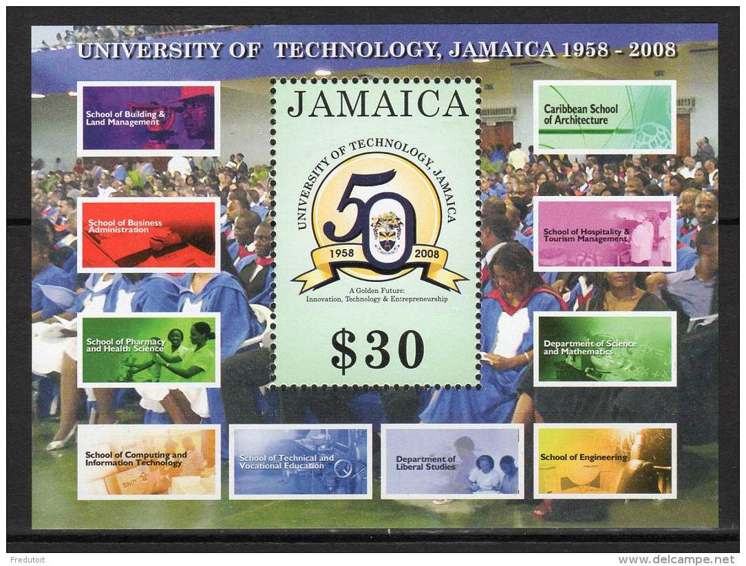 JAMAIQUE - BLOC N°56 ** (2008) University Of Technology - Jamaica (1962-...)