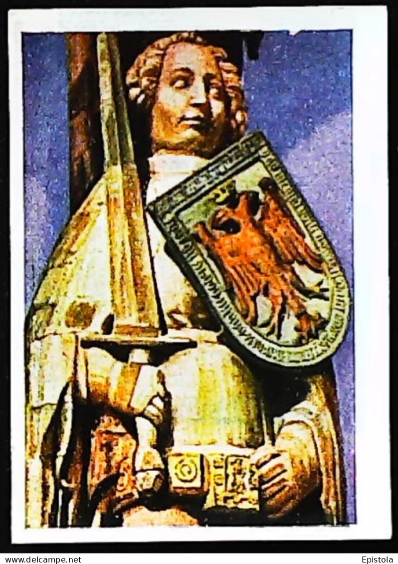 ► De La Série ROLANDE   Statue De Bremen  - Chromo-Image Cigarette Josetti Bilder Berlin Album 4 1920's - Autres Marques