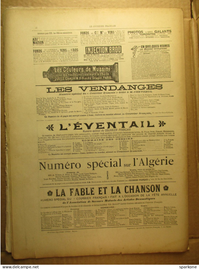 Le Courrier Français - Illustré - 28 Octobre 1894 - N° 43 - Littérature, Beaux Arts, Théatres, Médecine, Finance - Magazines - Before 1900