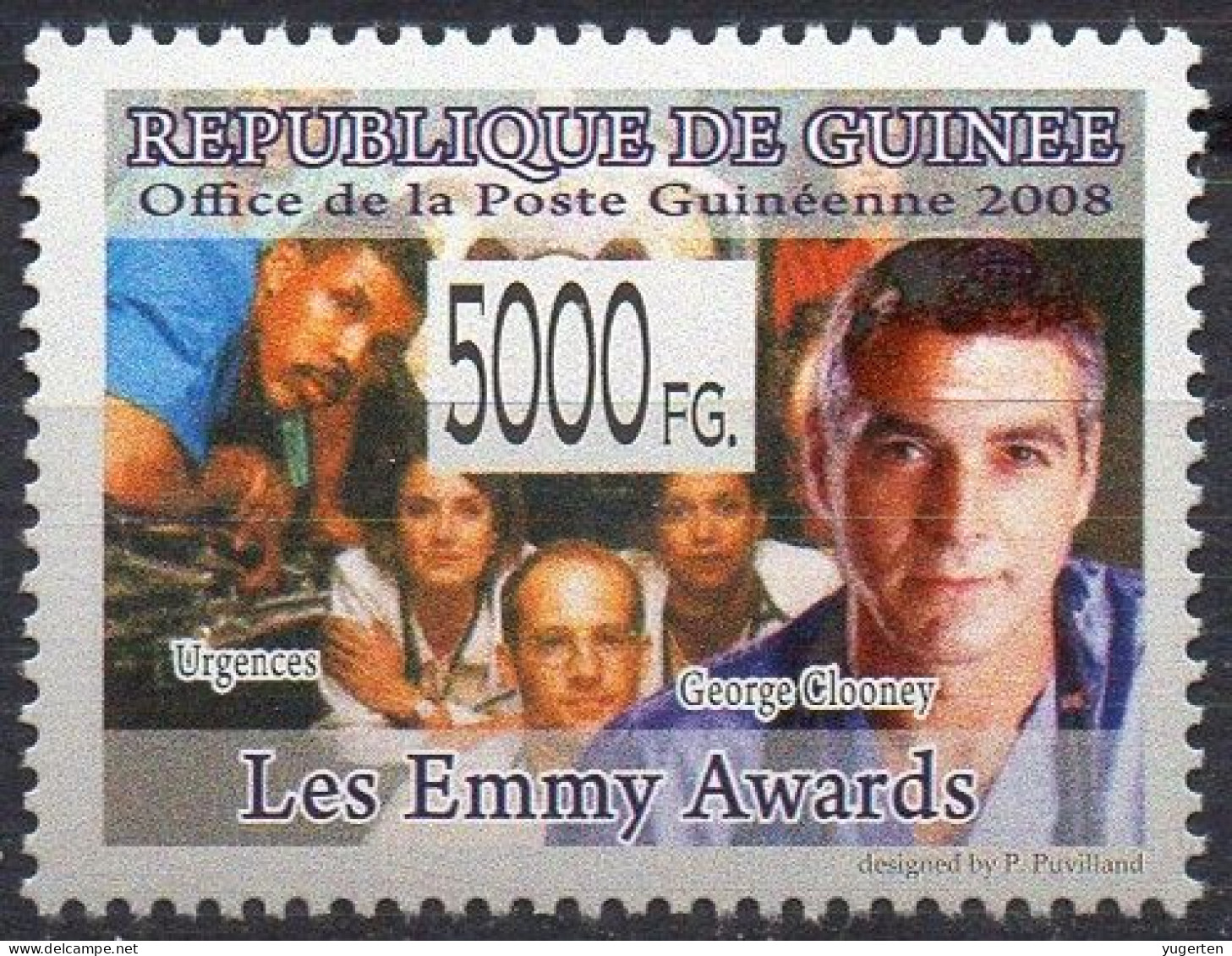 GUINEA - 1v - MNH - George Clooney - Cinema - Movies - Film - Kino - Cine - Urgences - Emmy Awards - ER - Cinema