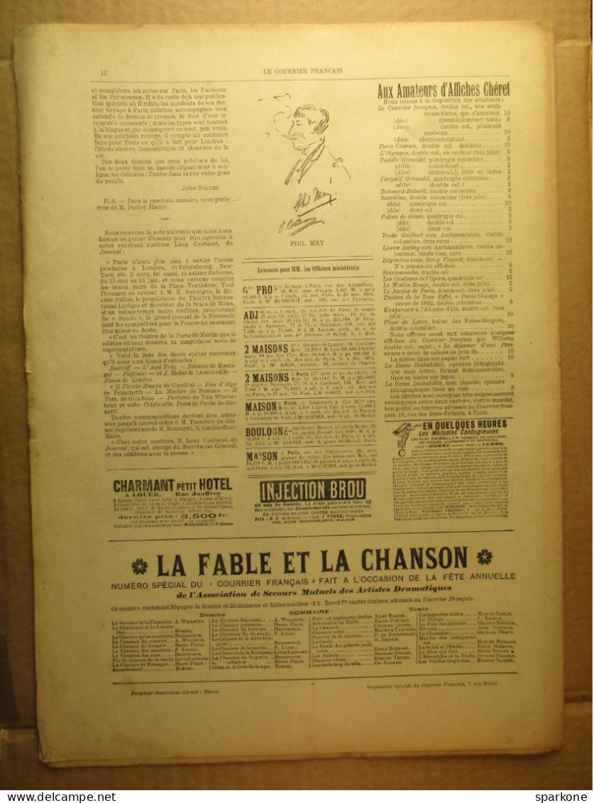 Le Courrier Français - Illustré - 18 Novembre 1894 - N° 46 - Littérature, Beaux Arts, Théatres, Médecine, Finance - Revues Anciennes - Avant 1900