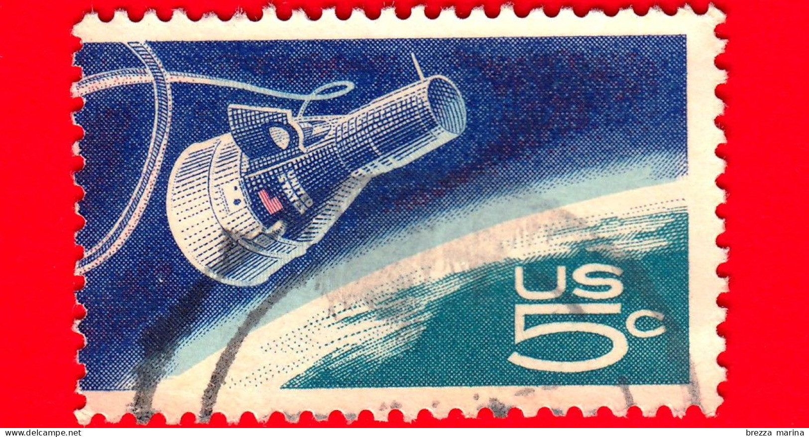 USA - STATI UNITI - Usato - 1967 - Realizzazioni Spaziali - Viaggi Nello Spazio - Gemini 4, Passeggiata Nello Spazio - 5 - Used Stamps