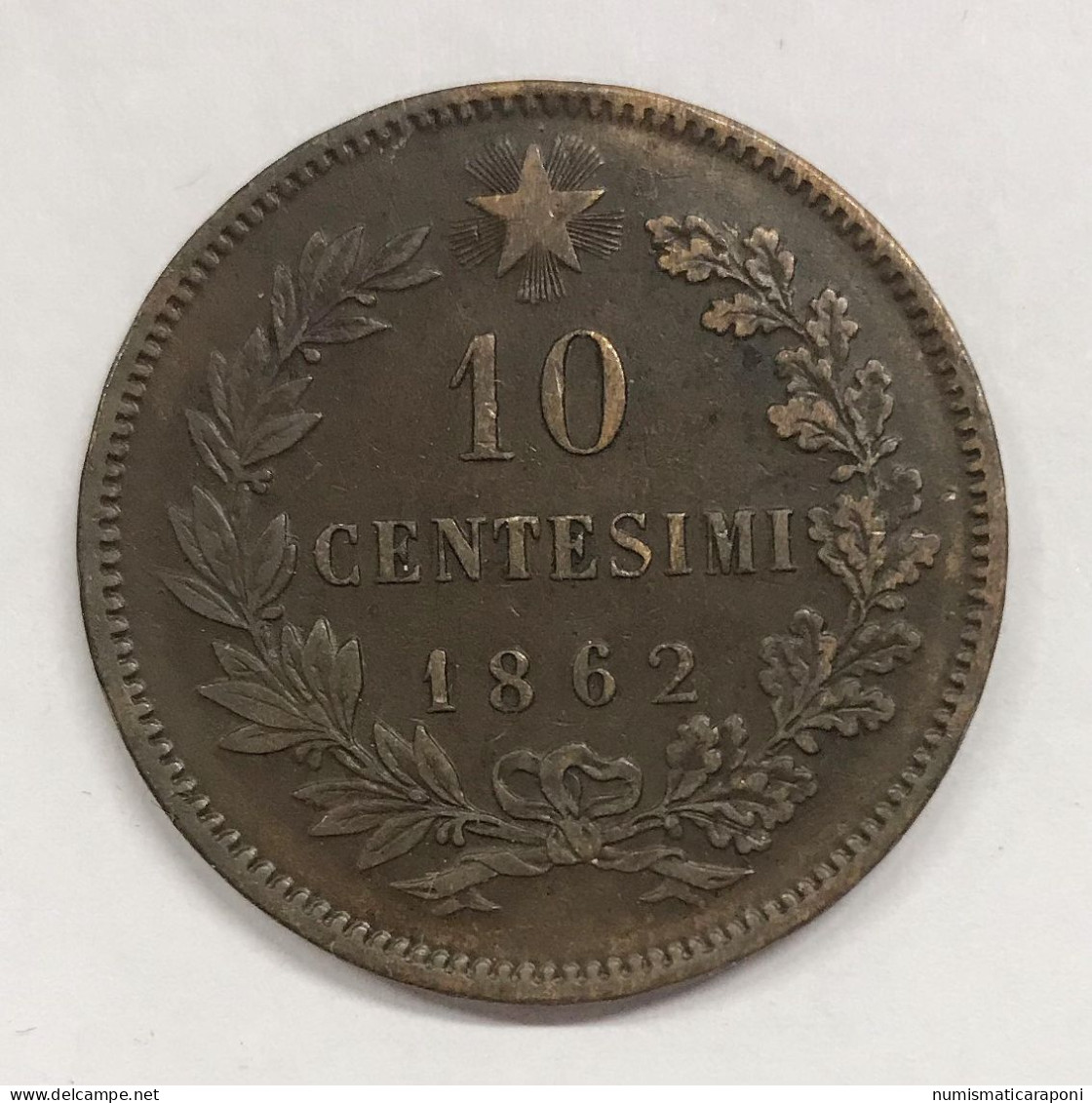 Vitt. Em. II° Re D'italia 10 Cent  1862 Strasburgo Gig.89 E.1469 - 1861-1878 : Victor Emmanuel II