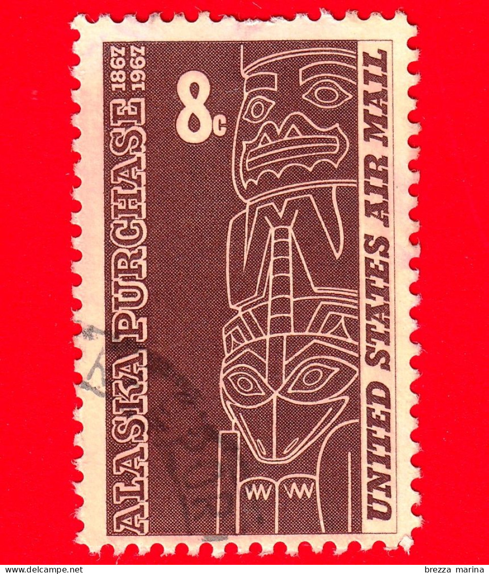 USA - STATI UNITI - Usato - 1967 - Totem Tlingit, Alaska Meridionale - 8 - Oblitérés
