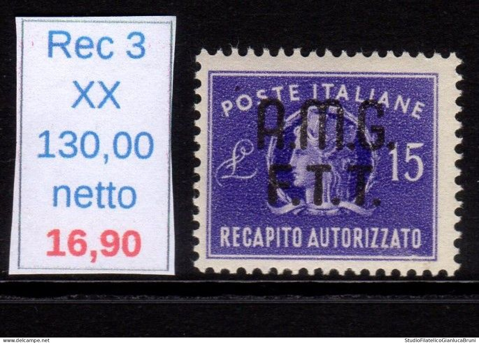 Recapito Autorizzato Lire 15 - Poste Aérienne