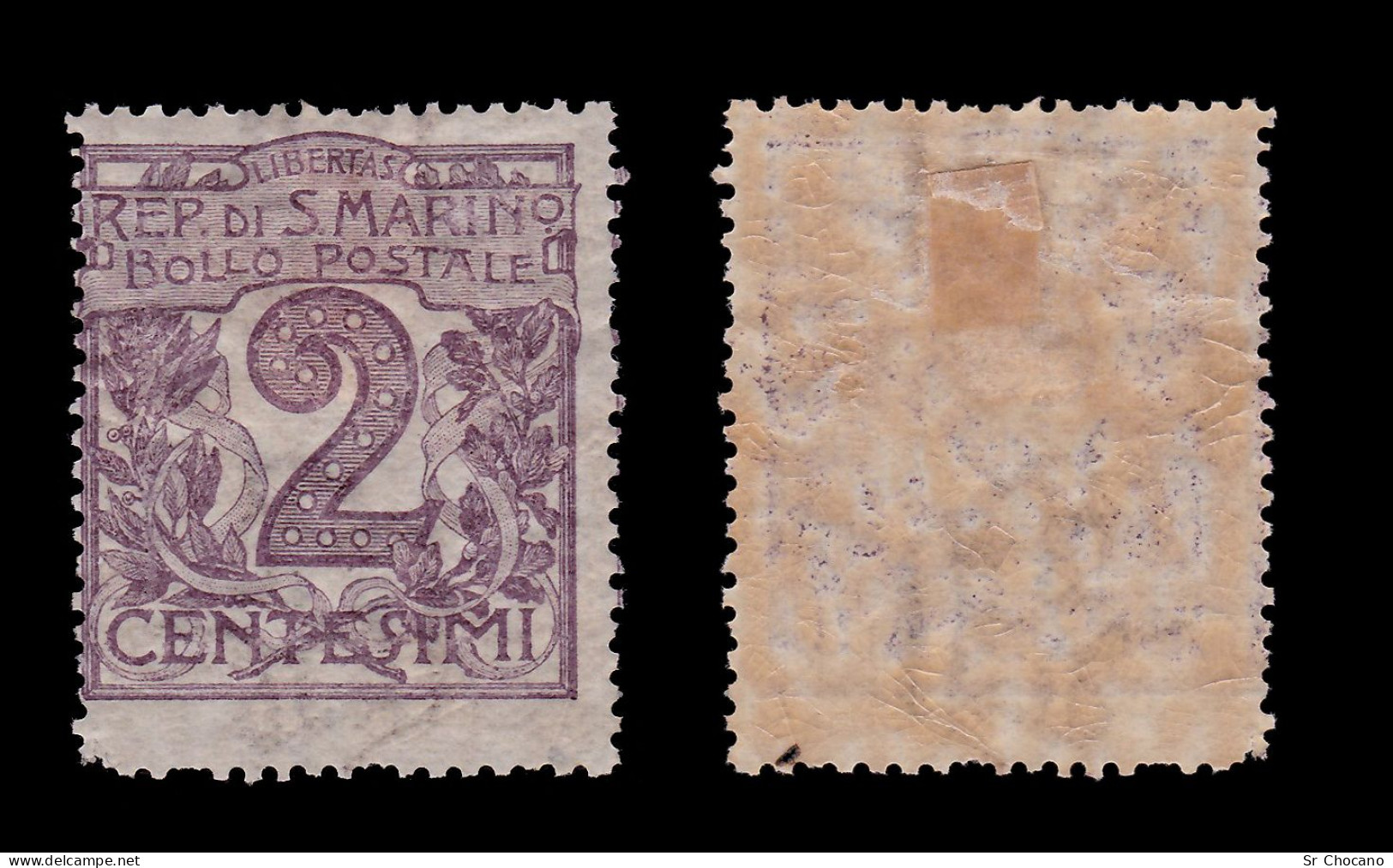 SAN MARINO STAMP.1922.2c Violet.SOCTT 40.MH. - Nuevos