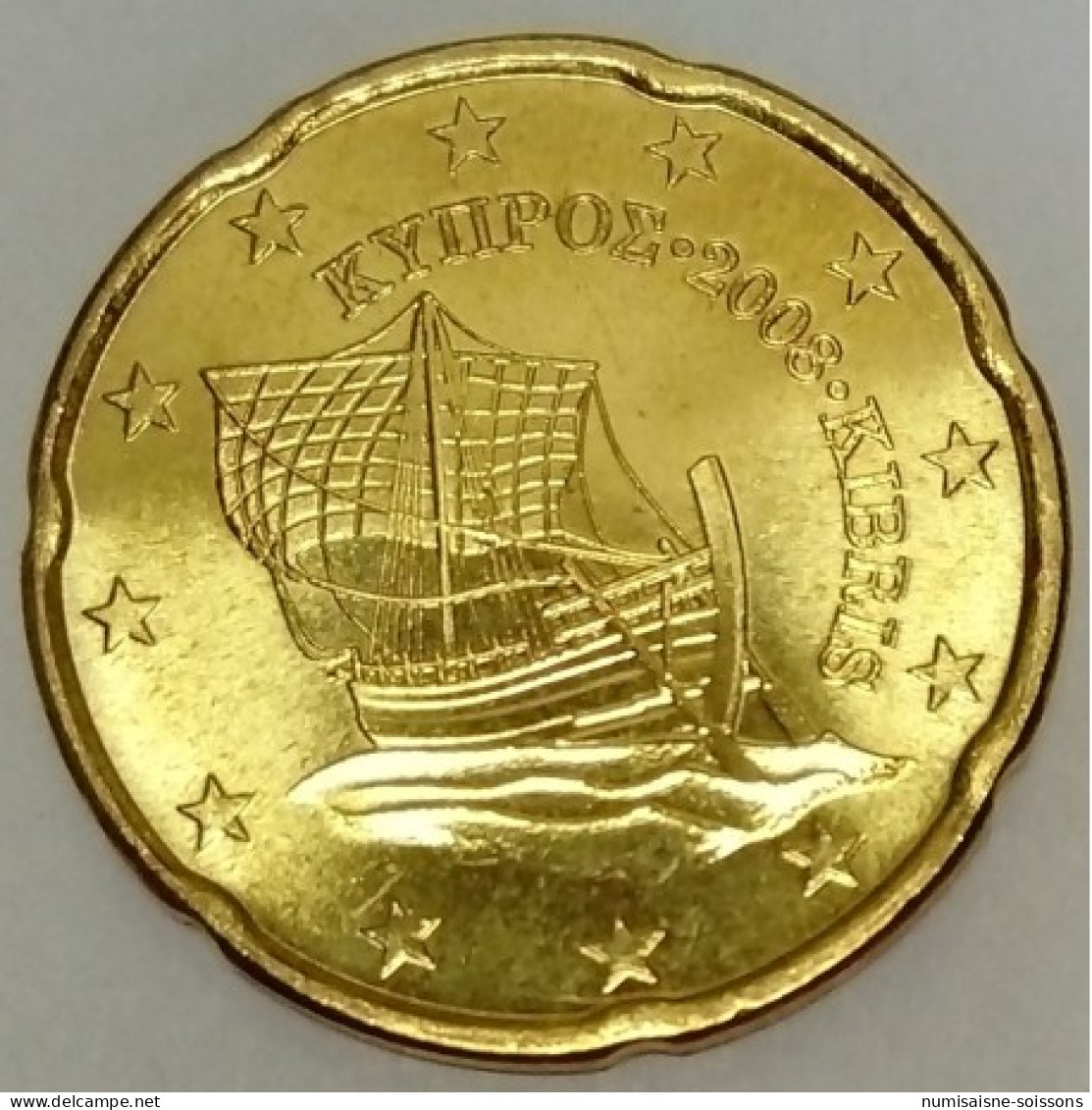 CHYPRE - KM 82 - 20 EURO CENT 2008 - BATEAU DE KYRENIA - SPL - Zypern