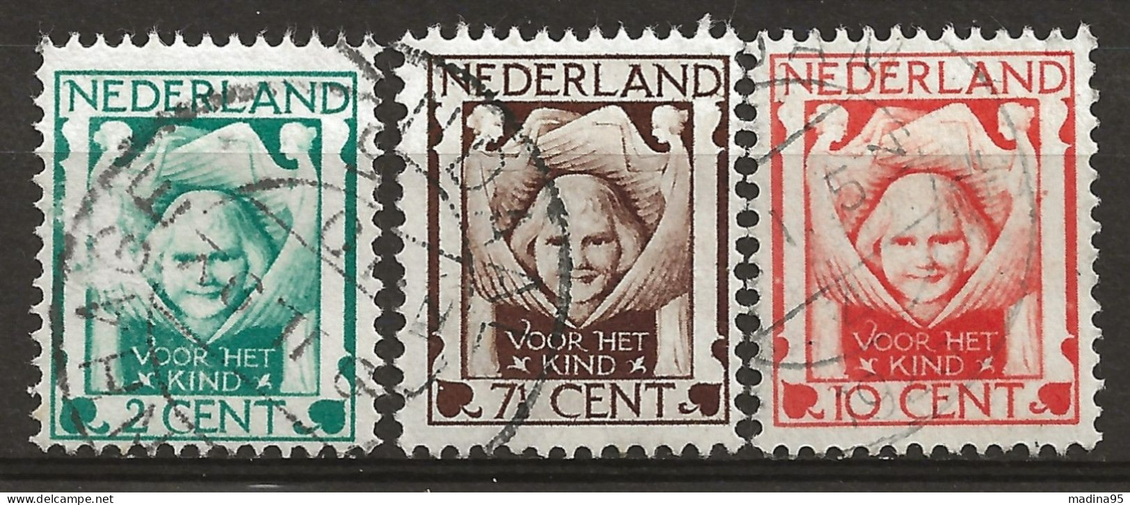 PAYS-BAS: Obl., N° YT 159 à 161, Série, TB - Used Stamps