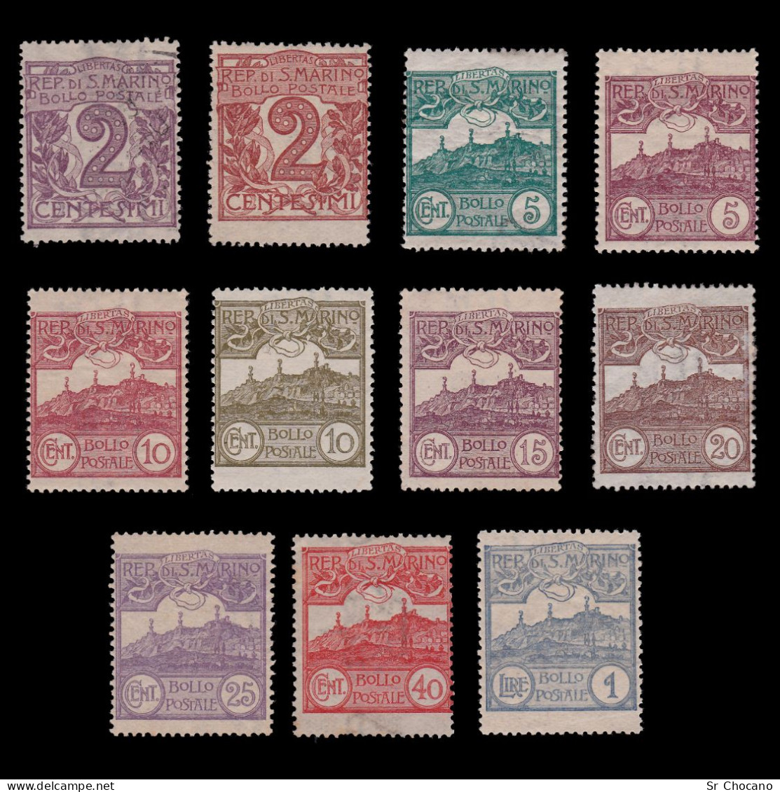 SAN MARINO.1903/25.SET 11 STAMPS.MH-MNG. - Neufs