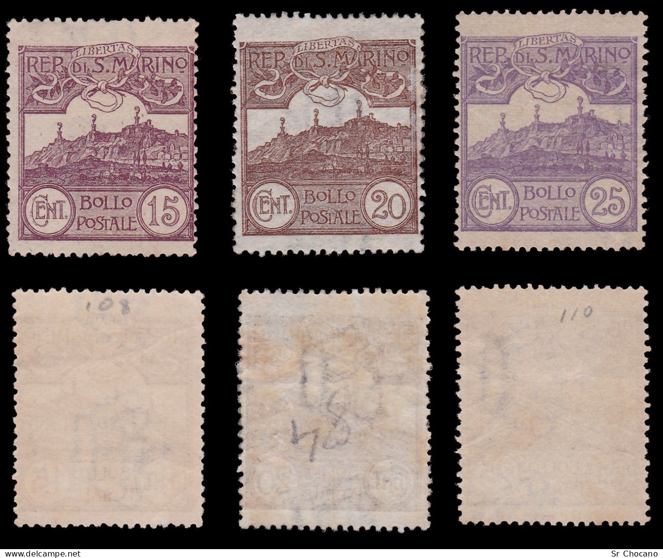 SAN MARINO.1903/25.SET 11 STAMPS.MH-MNG. - Nuevos