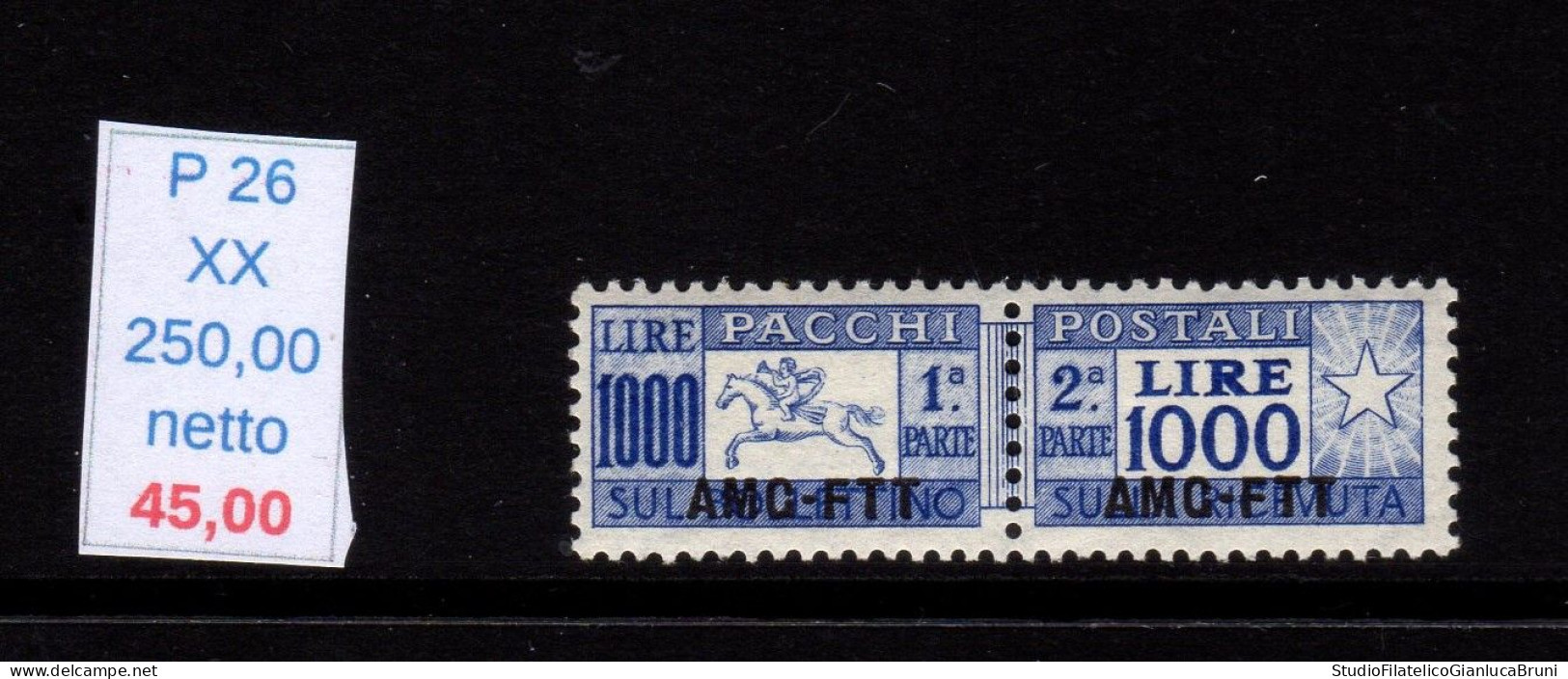 Pacchi Postali Cavallino Lire 1000 - Postal And Consigned Parcels