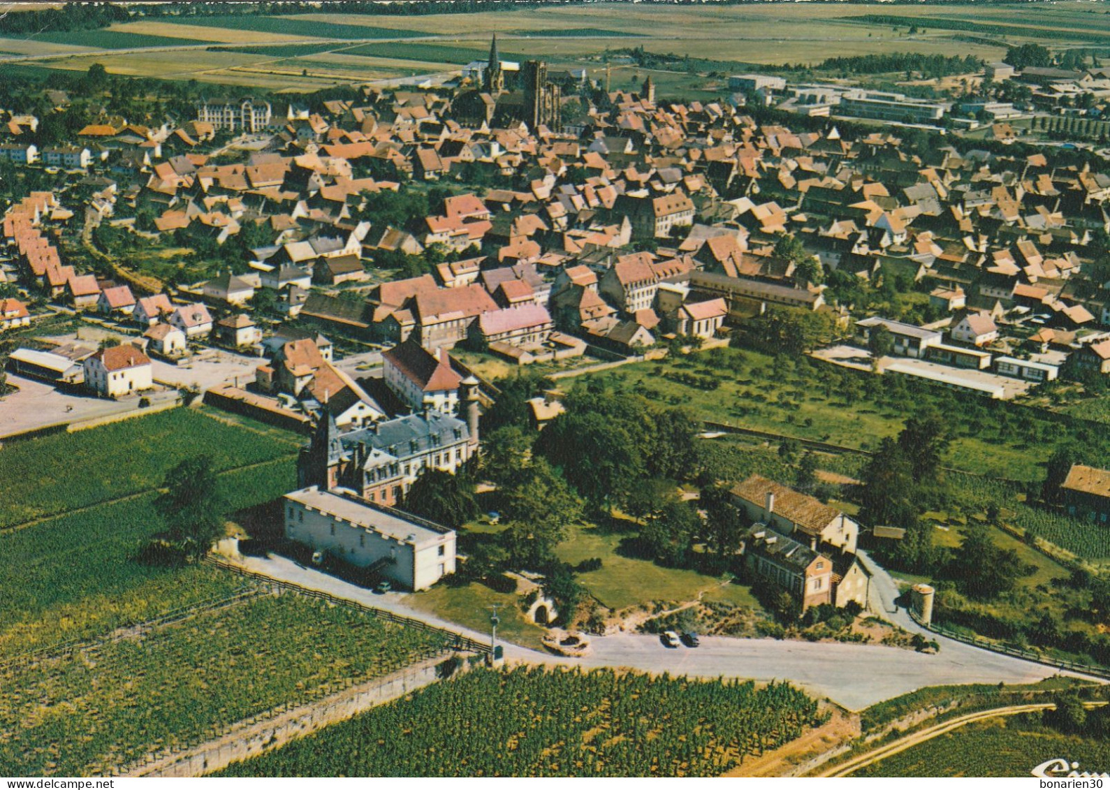 CPSM 68 ROUFFACH VUE AERIENNE CHATEAU D'ISENBOURG - Rouffach