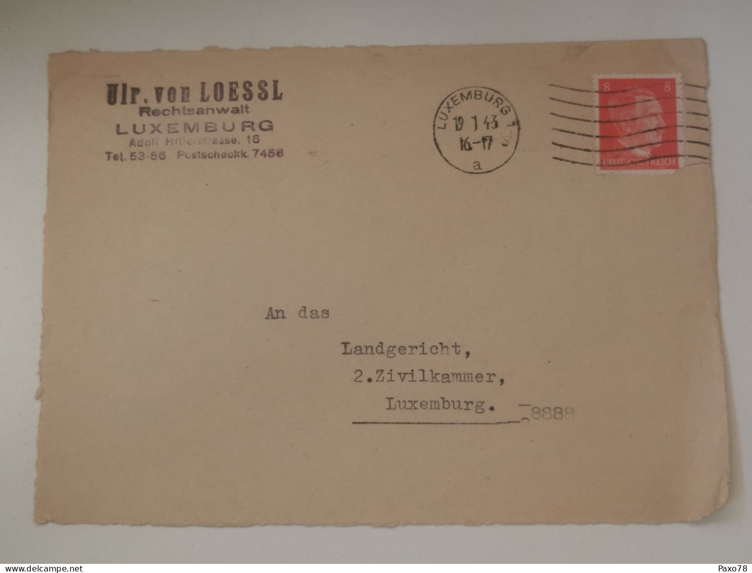 Avant Lettre, Luxembourg 1943 - 1940-1944 German Occupation