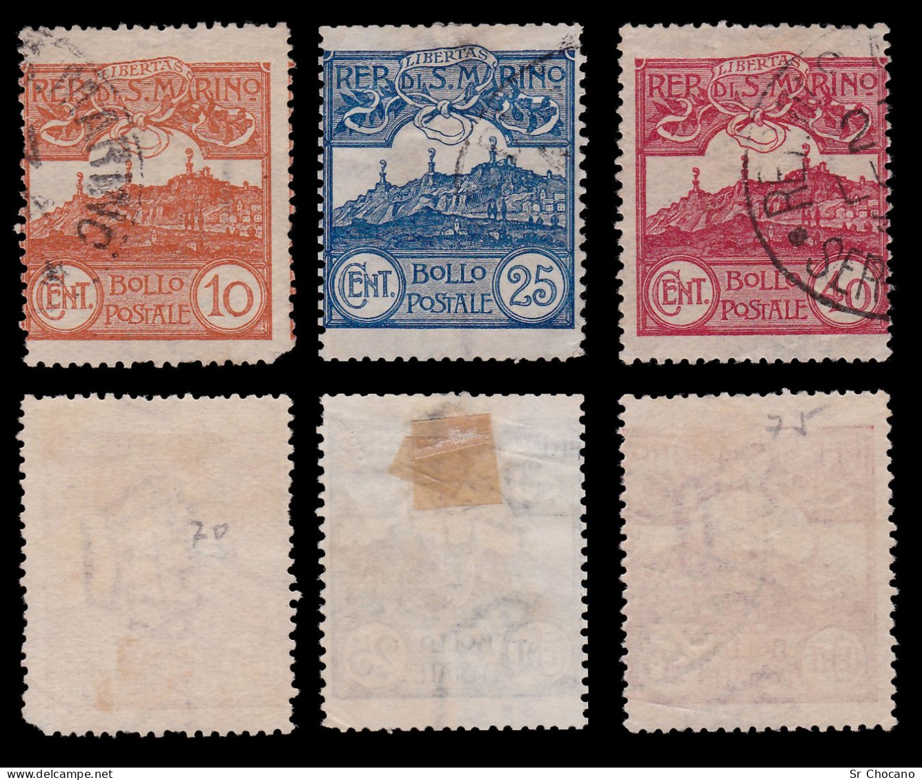 SAN MARINO STAMPS.1903/25.SET 8 .USED. - Used Stamps