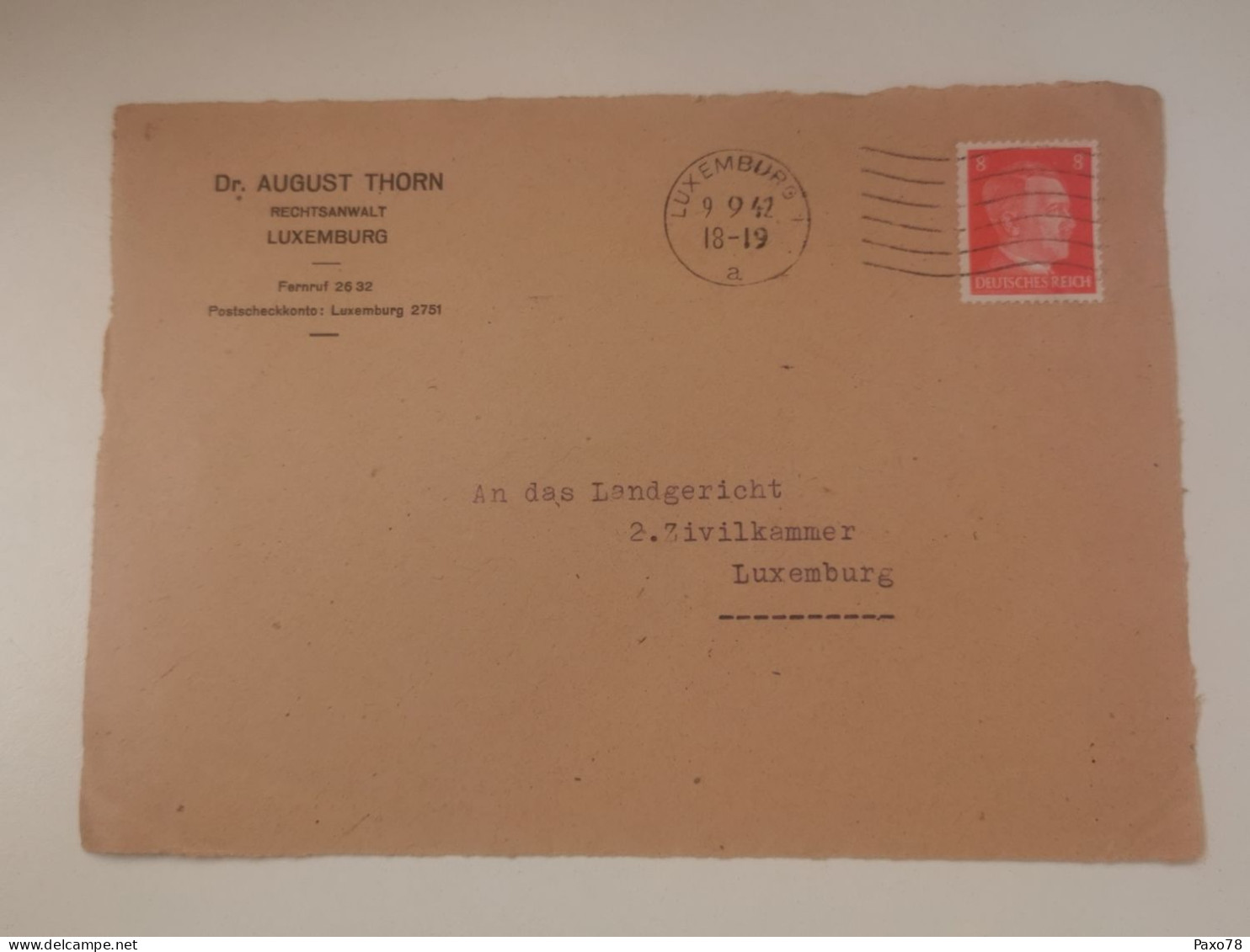 Avant Lettre, Luxembourg 1942 - 1940-1944 German Occupation