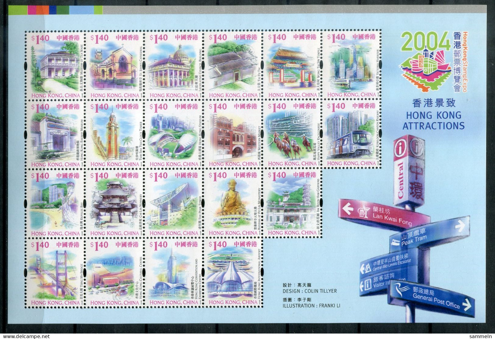 HONGKONG 1147-1167 KB Mnh - Attractions - HONG KONG - Blocs-feuillets