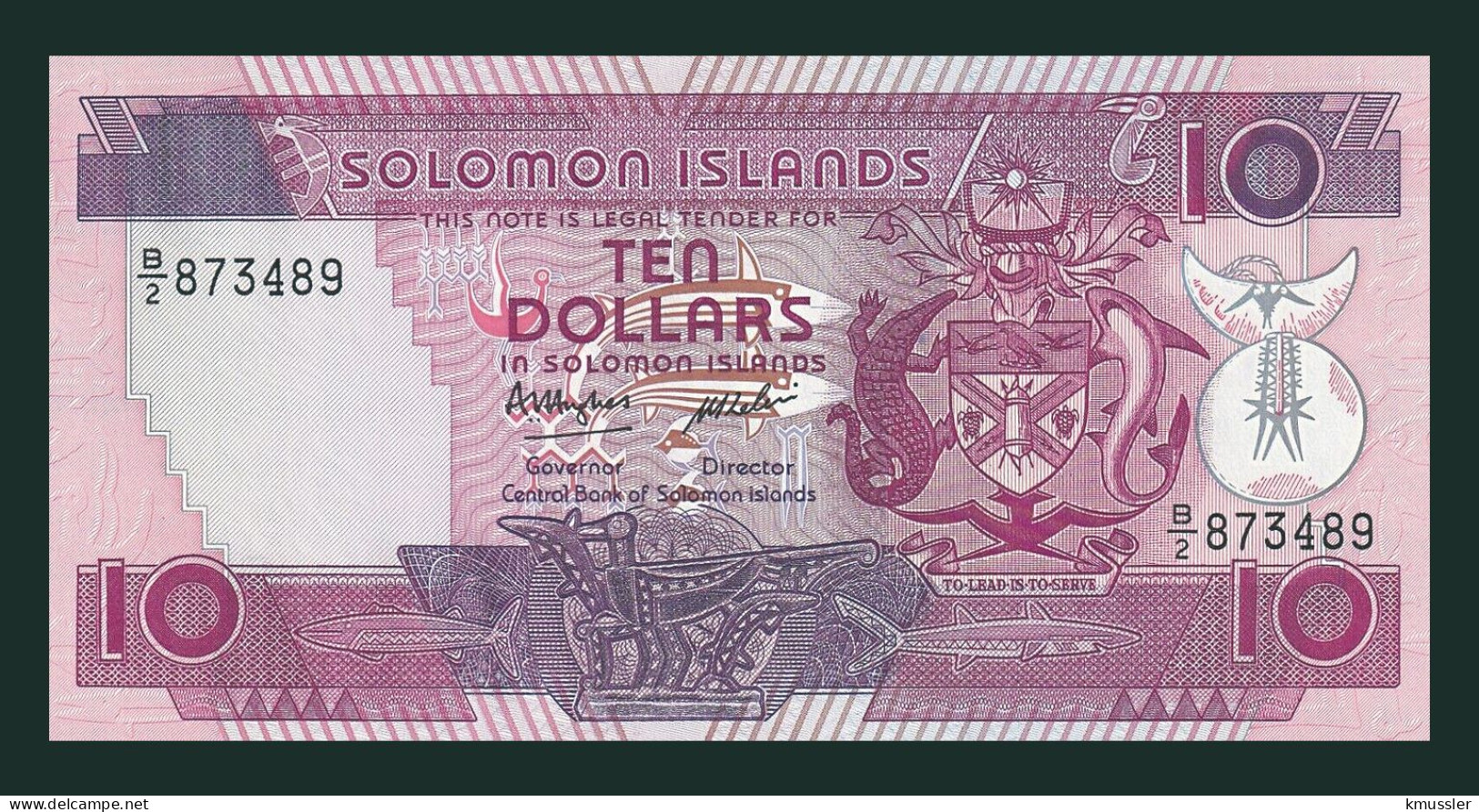 # # # Banknote Von Den Solomon-Inseln 10 Dollars (P-15) UNC # # # - Salomons