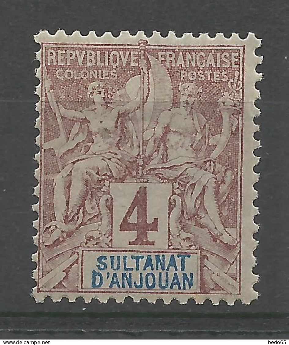 ANJOUAN N° 3 NEUF** LUXE SANS CHARNIERE / Hingeless / MNH - Unused Stamps