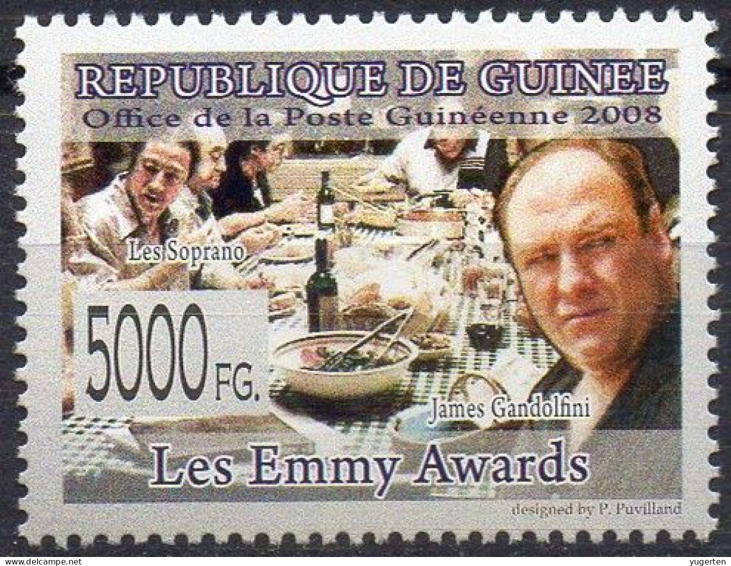 GUINEA - 1v - MNH - James Gandolfini - Cinema - Movies - Film - Kino - Cine - The Sopranos - Emmy Awards - Films - Cinema