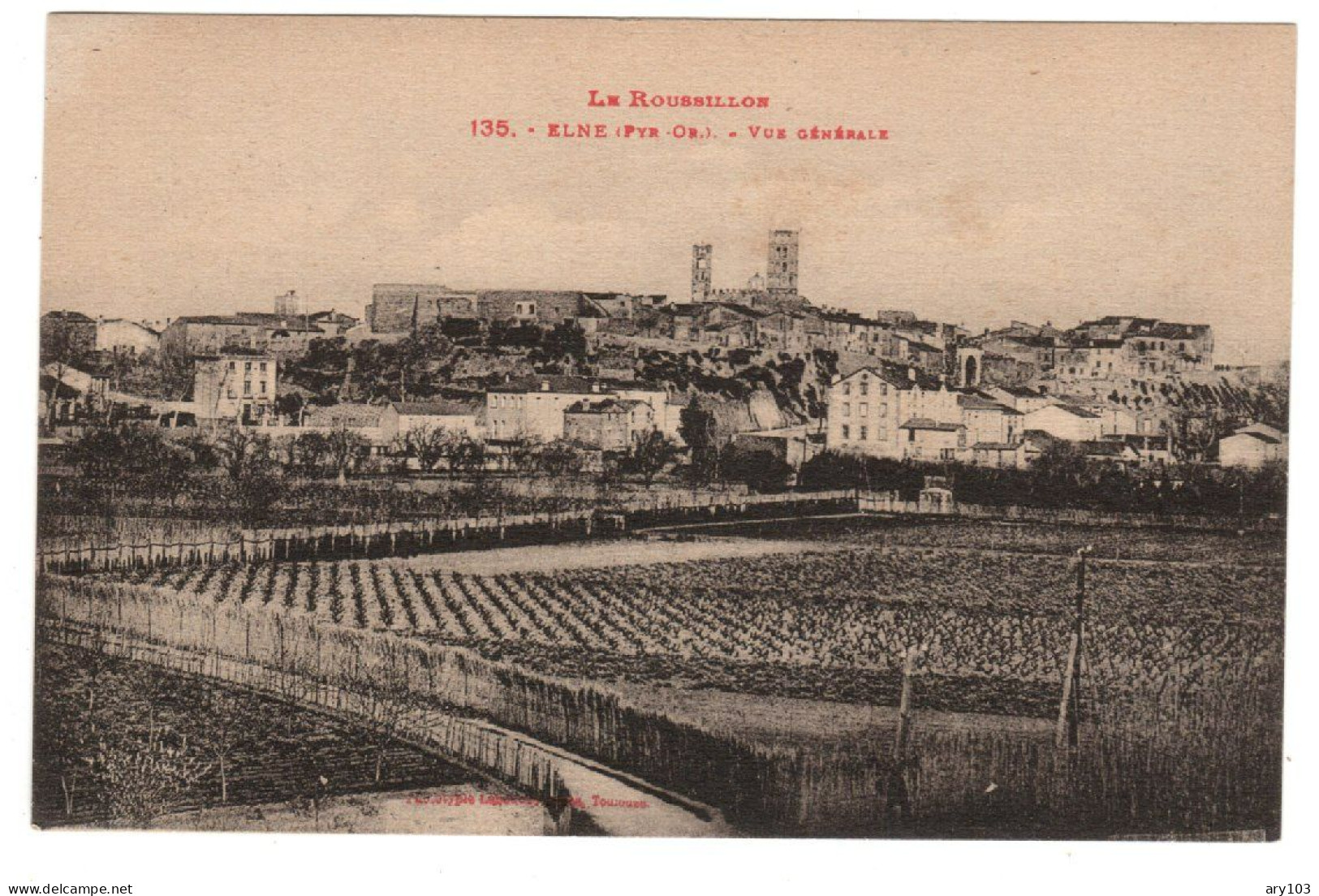 66 Pyrénée Orient. ELNE . Vue Générale (380hab) - Elne