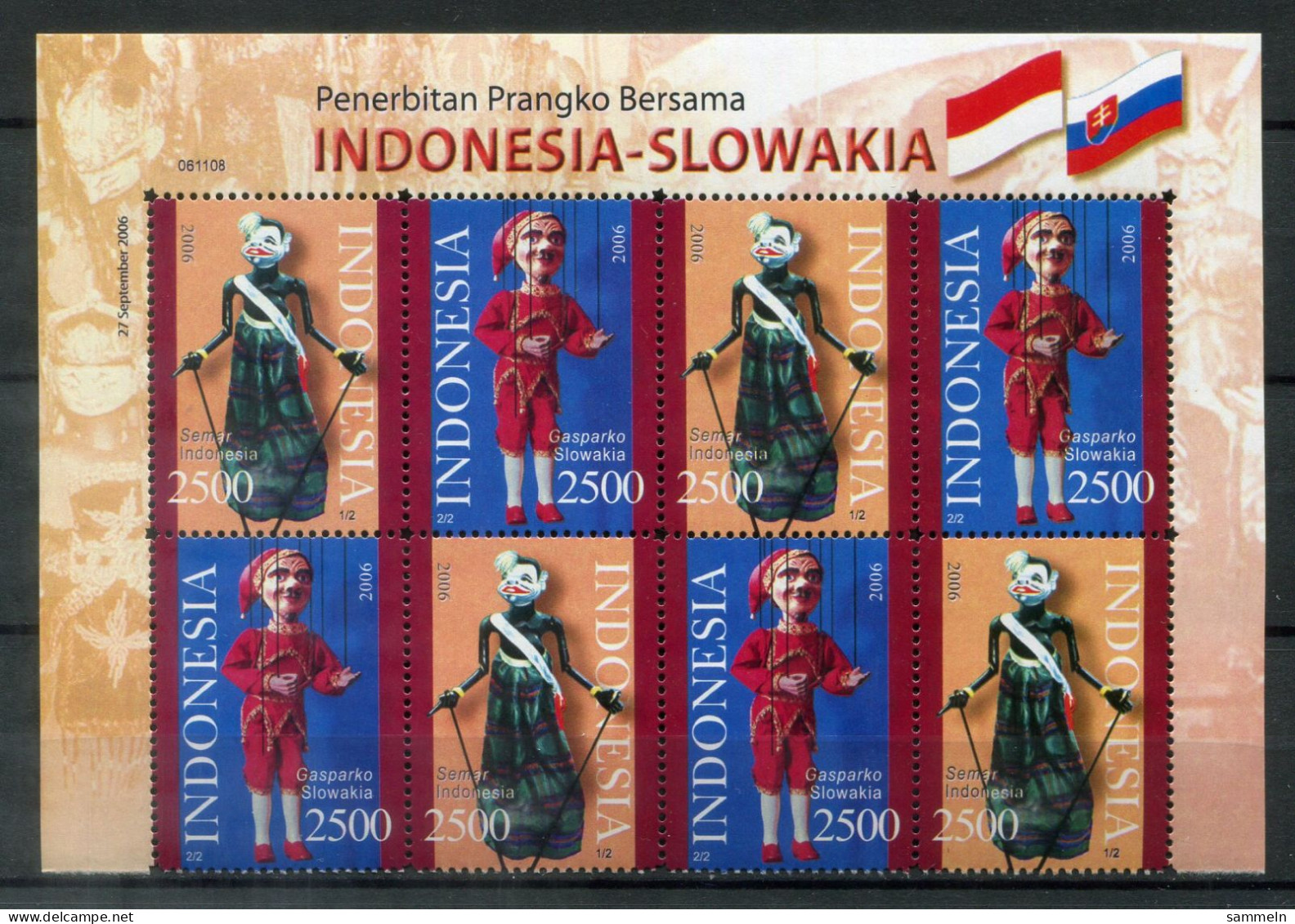 INDONESIEN 2483-2484 (4) Mnh - Joint Issue Slovakia - INDONESIA - Indonesië