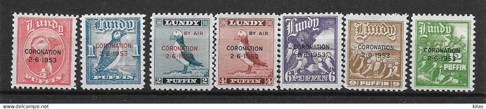 LUNDY Island Great Britain 1953 Overprinted - Coronation MNH - Local Issues