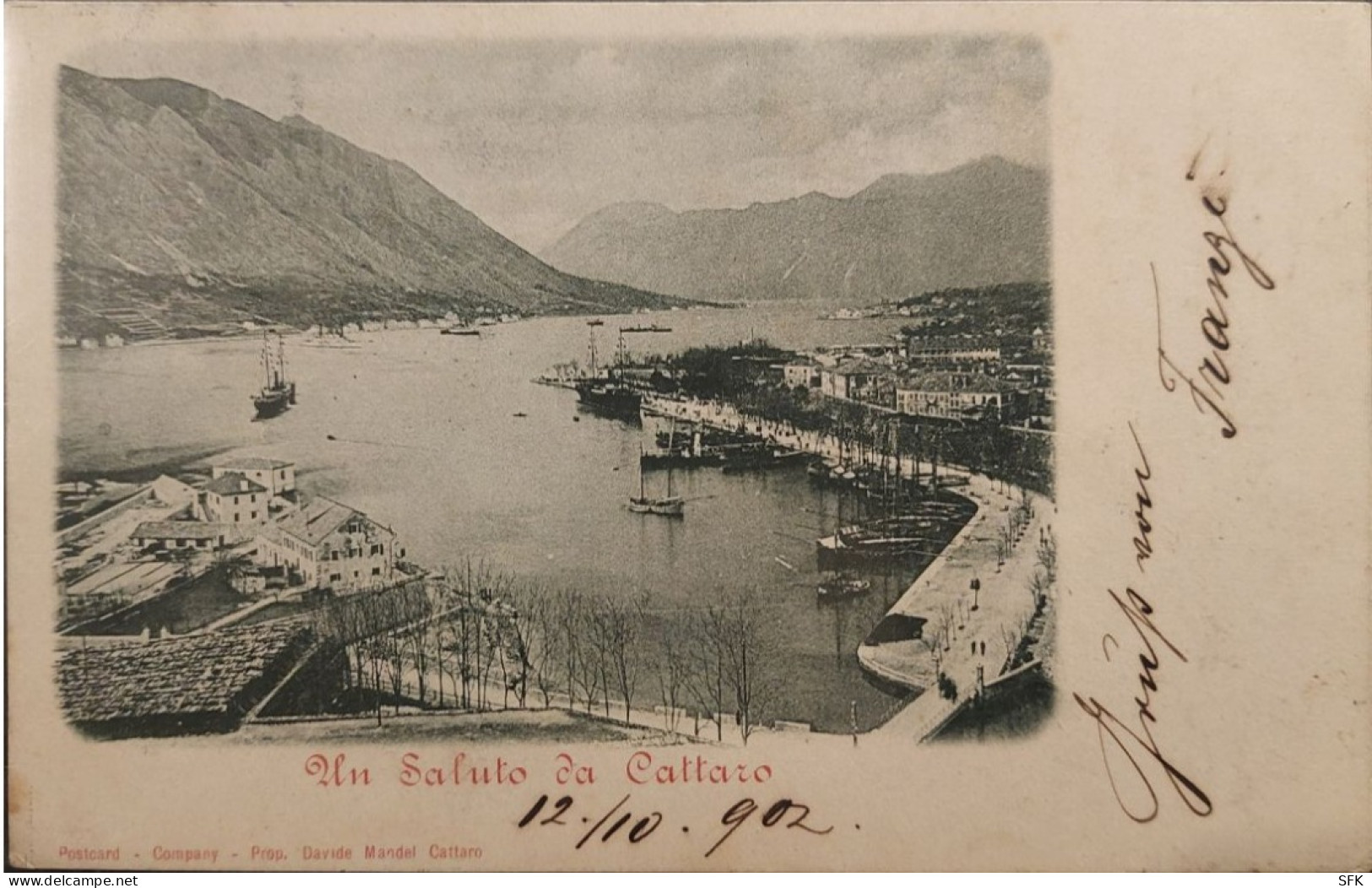 1902 Greetings From Kotor, Harbor, Stamp Rem.  Rare Item Printed In 1897. II 1025 - Montenegro