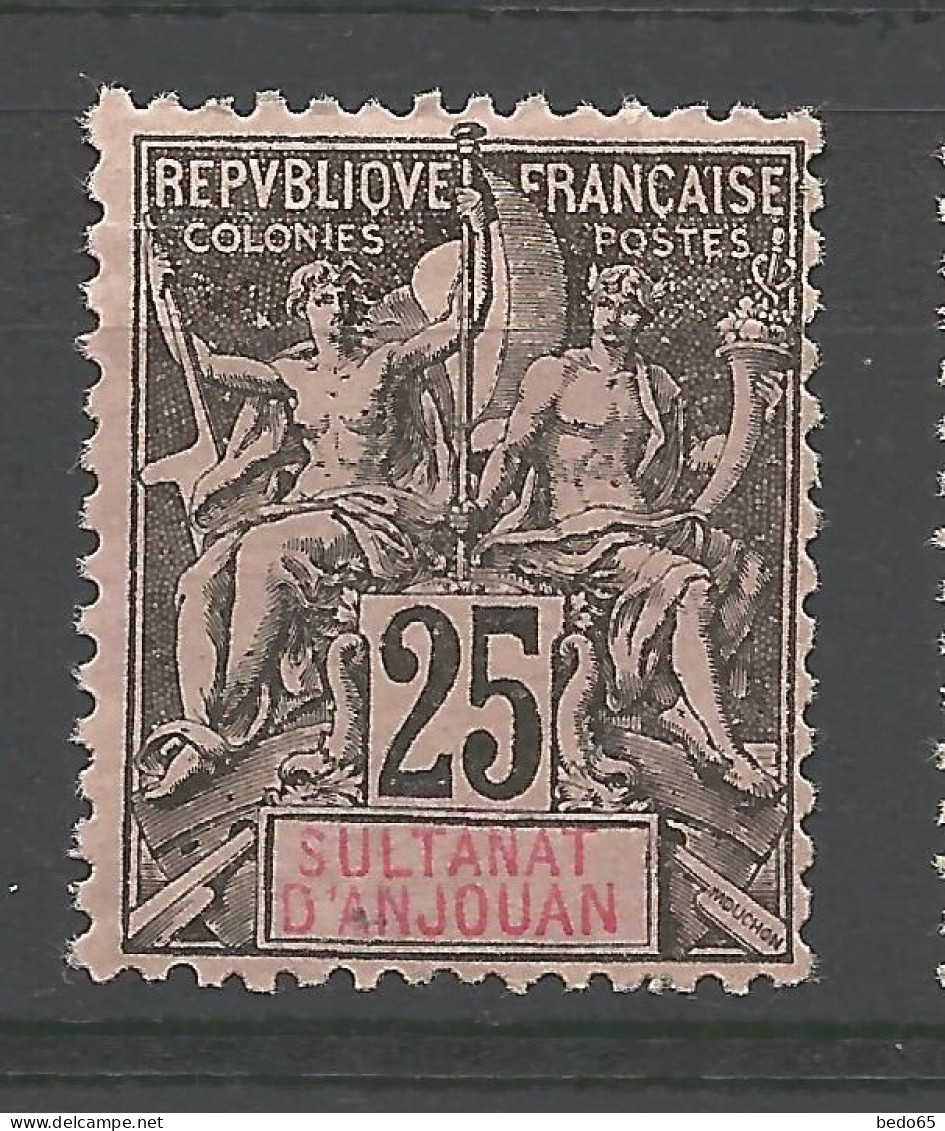 ANJOUAN N° 8 NEUF** LUXE SANS CHARNIERE / Hingeless / MNH - Unused Stamps