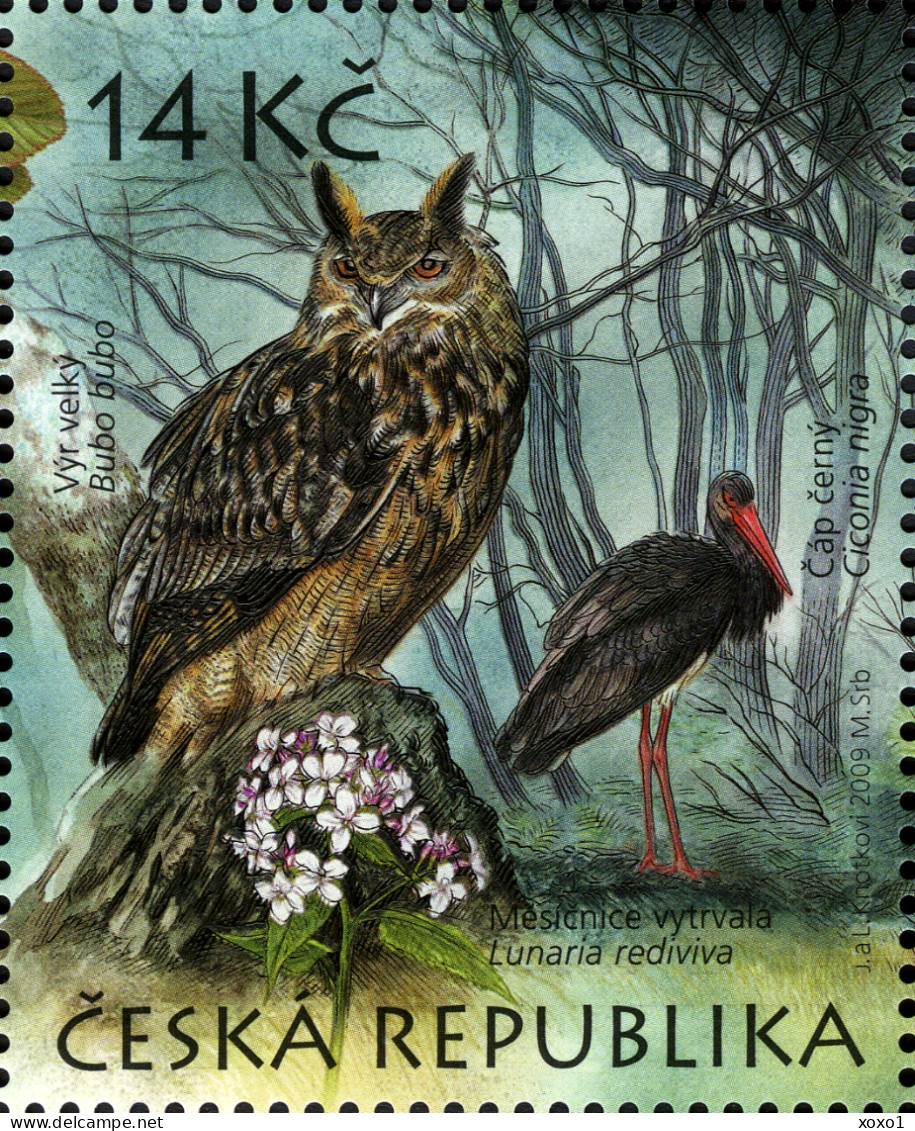 Czech Republic 2009 MiNr. (Block 38) Tschechische Republik UNESCO Birds Owls Mammals Butterflies S\sh   MNH** 5.00 € - UNESCO