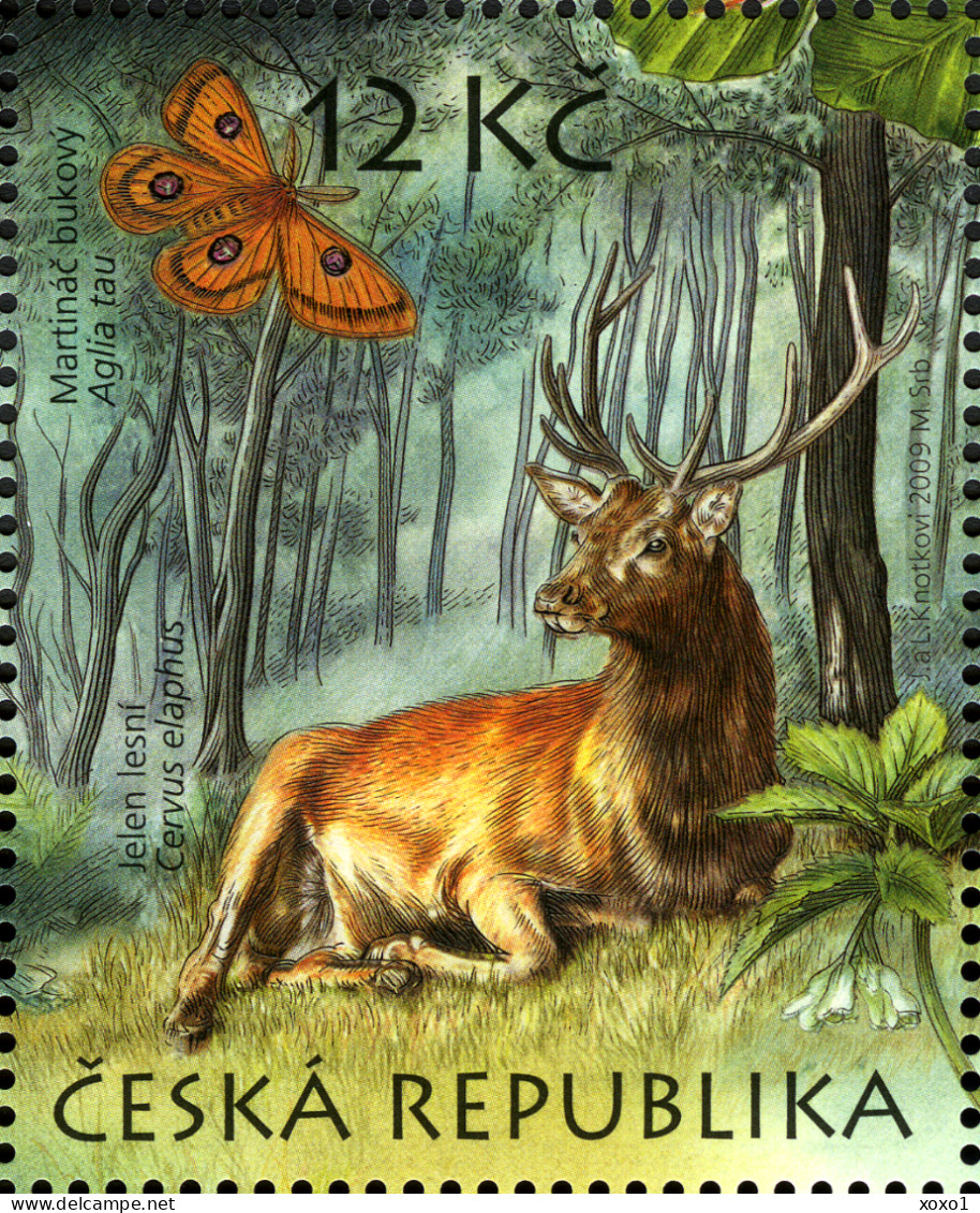 Czech Republic 2009 MiNr. (Block 38) Tschechische Republik UNESCO Birds Owls Mammals Butterflies S\sh   MNH** 5.00 € - UNESCO