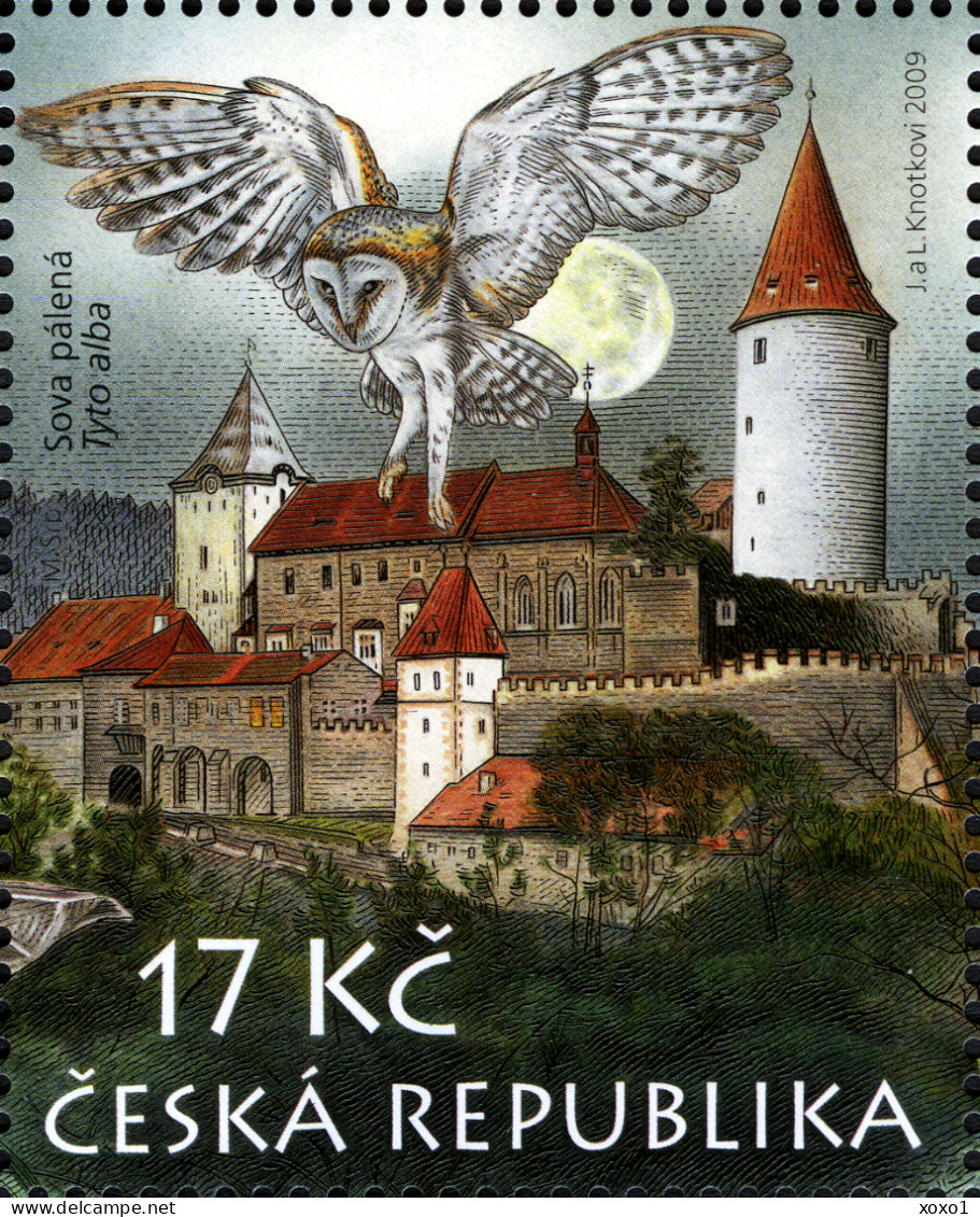 Czech Republic 2009 MiNr. (Block 38) Tschechische Republik UNESCO Birds Owls Mammals Butterflies S\sh   MNH** 5.00 € - Owls