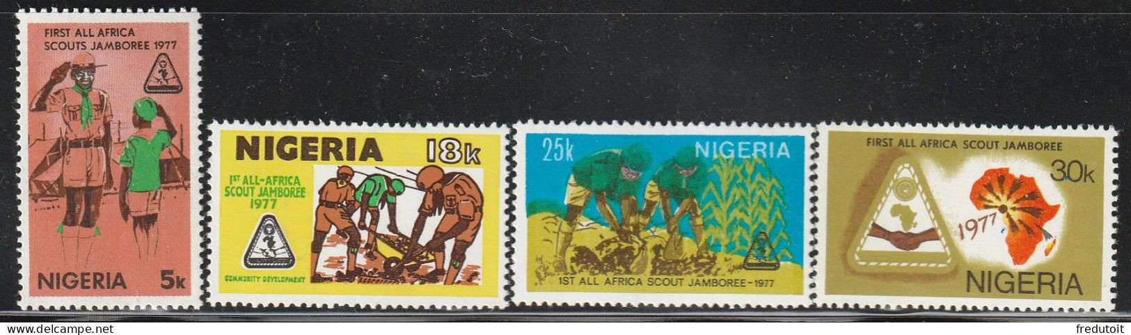 NIGERIA - N°339/42 ** (1977) Scoutisme - Nigeria (1961-...)