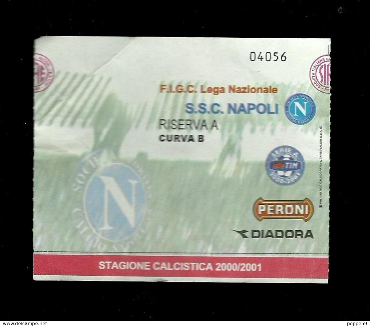 Biglietto Di Ingresso - Partita Lega Calcio Napoli 2000-2001 - Altri & Non Classificati