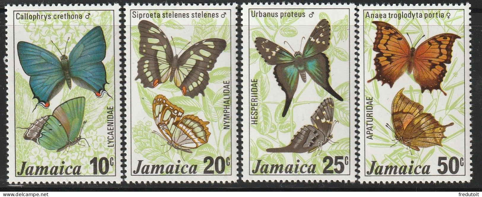 JAMAIQUE - N°443/6 ** (1978) Papillons - Jamaique (1962-...)