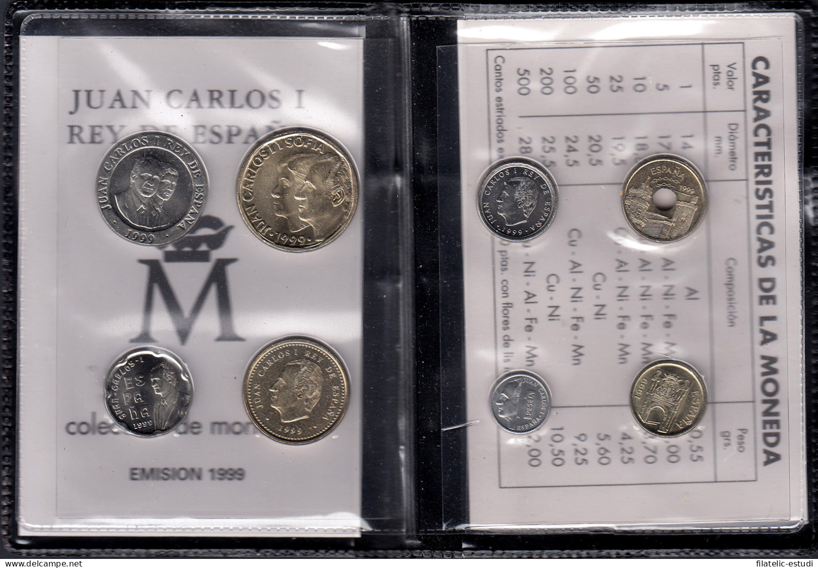 España Spain Cartera Oficial Pesetas 1999 Juan Carlos I FNMT - Mint Sets & Proof Sets