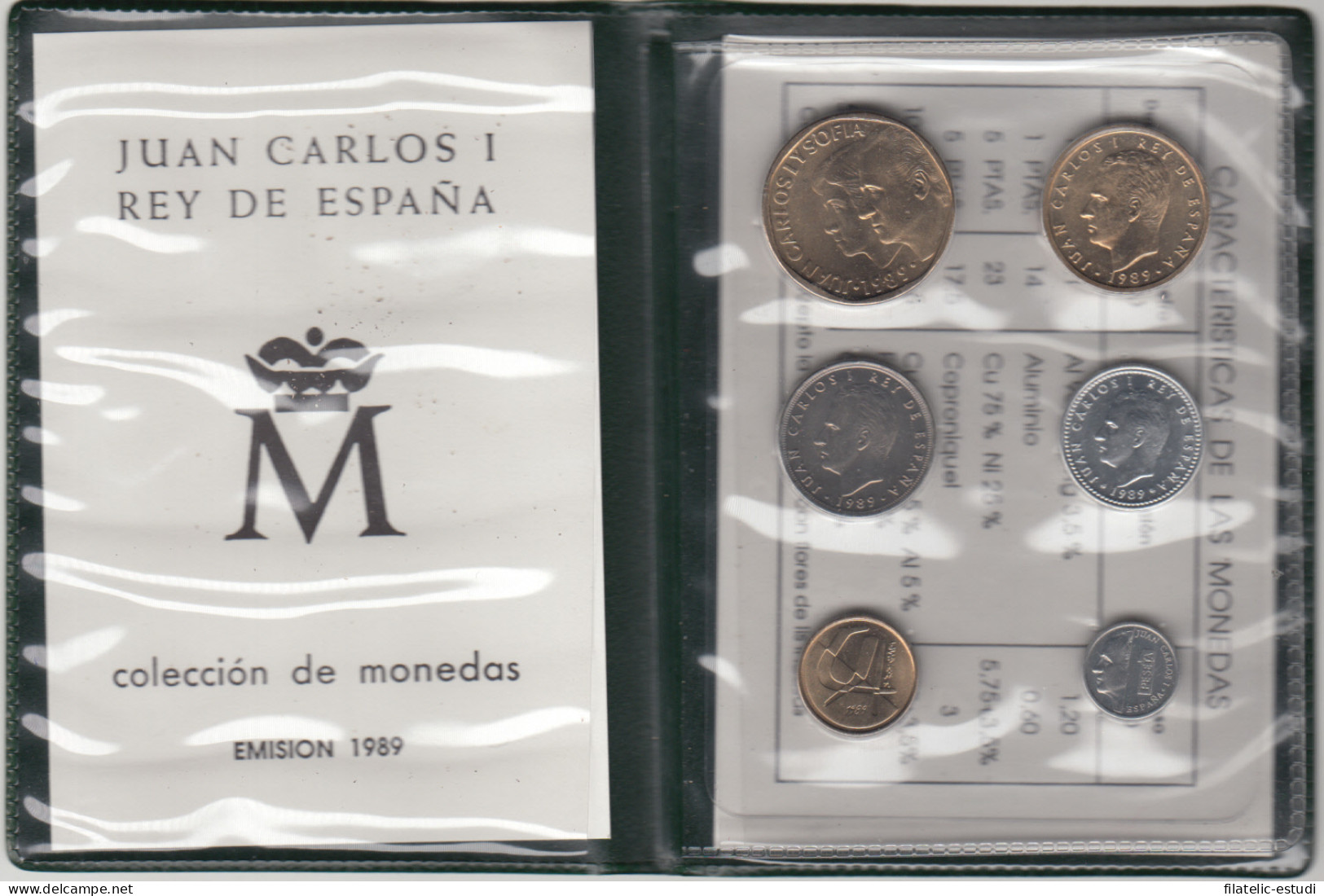 España Spain Cartera Oficial Pesetas 1989 Juan Carlos I FNMT - Mint Sets & Proof Sets