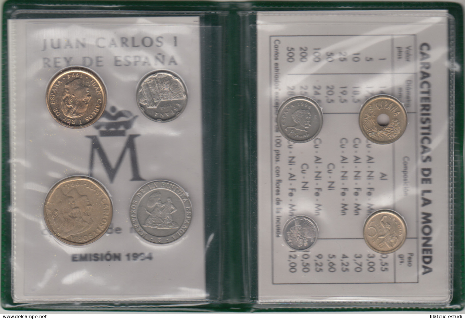 España Spain Cartera Oficial Pesetas 1994 Madrid Juan Carlos I FNMT - Münz- Und Jahressets