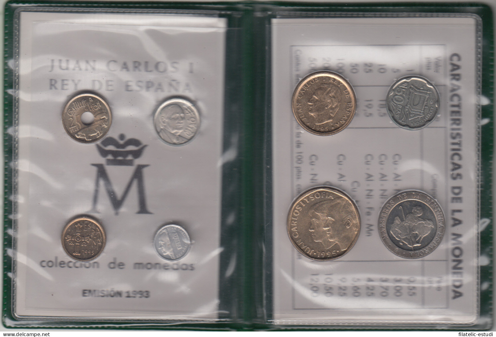 España Spain Cartera Oficial Pesetas 1993 Madrid Juan Carlos I FNMT - Mint Sets & Proof Sets