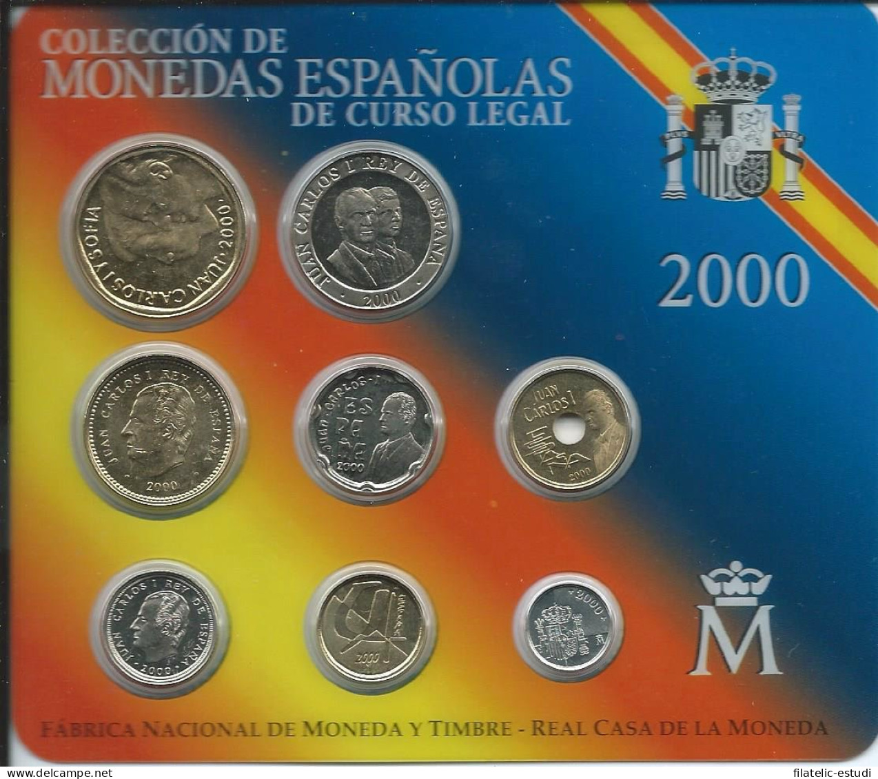 España Spain Cartera Oficial Pesetas 2000 Juan Carlos I FNMT - Münz- Und Jahressets